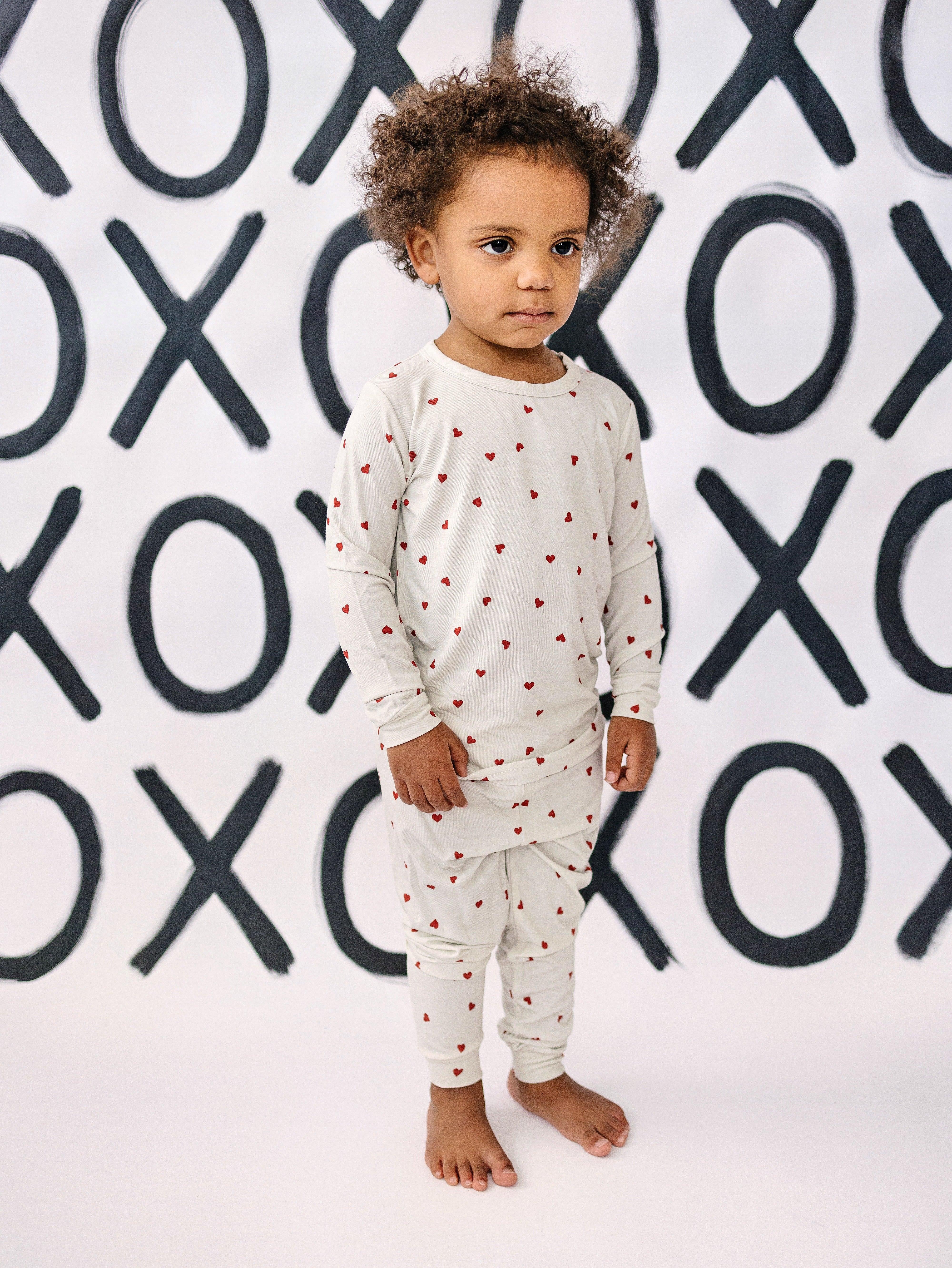 Tiny Hearts 2pc Bamboo Pajamas - Image 8