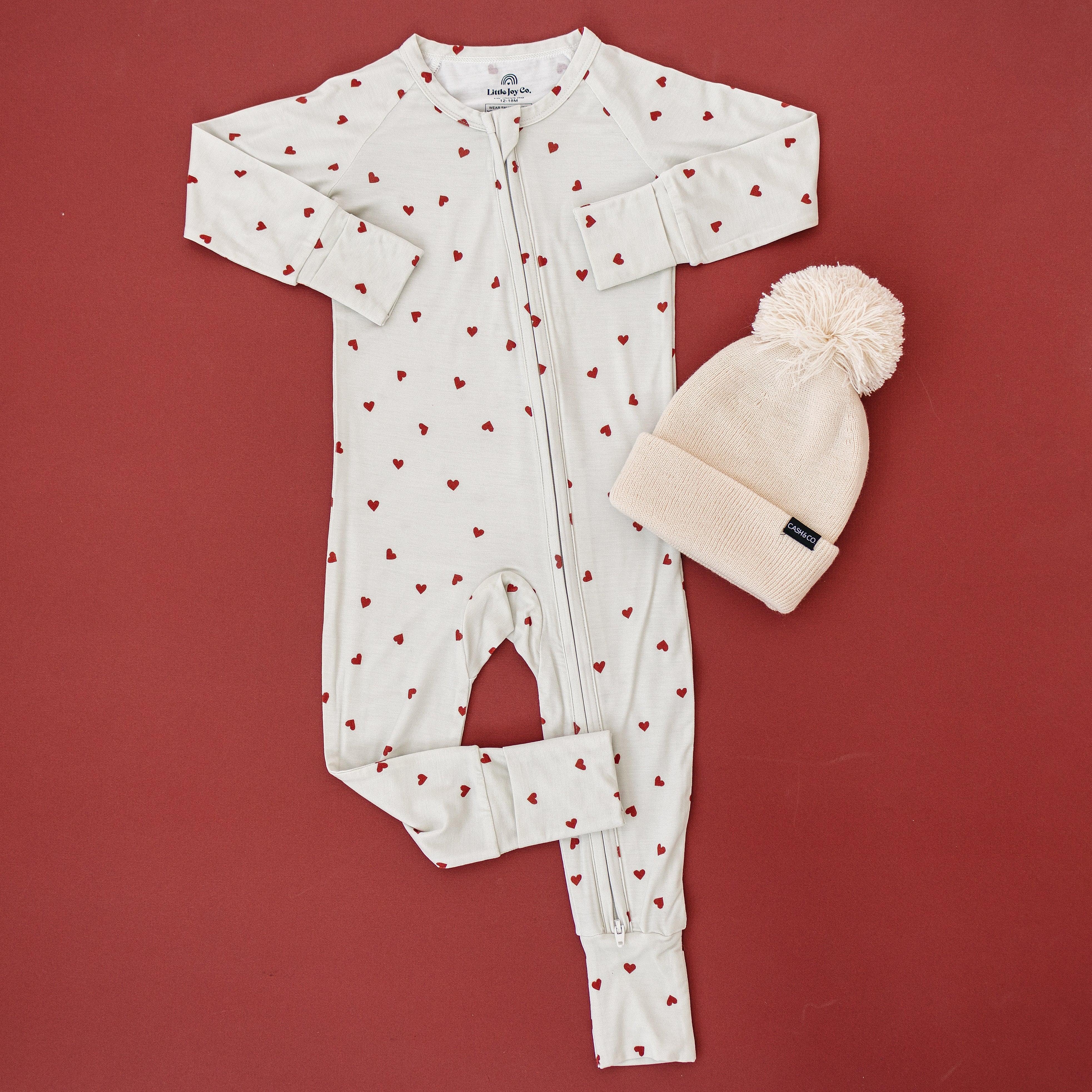 Tiny Hearts Bamboo Zippy Pajamas - Image 5