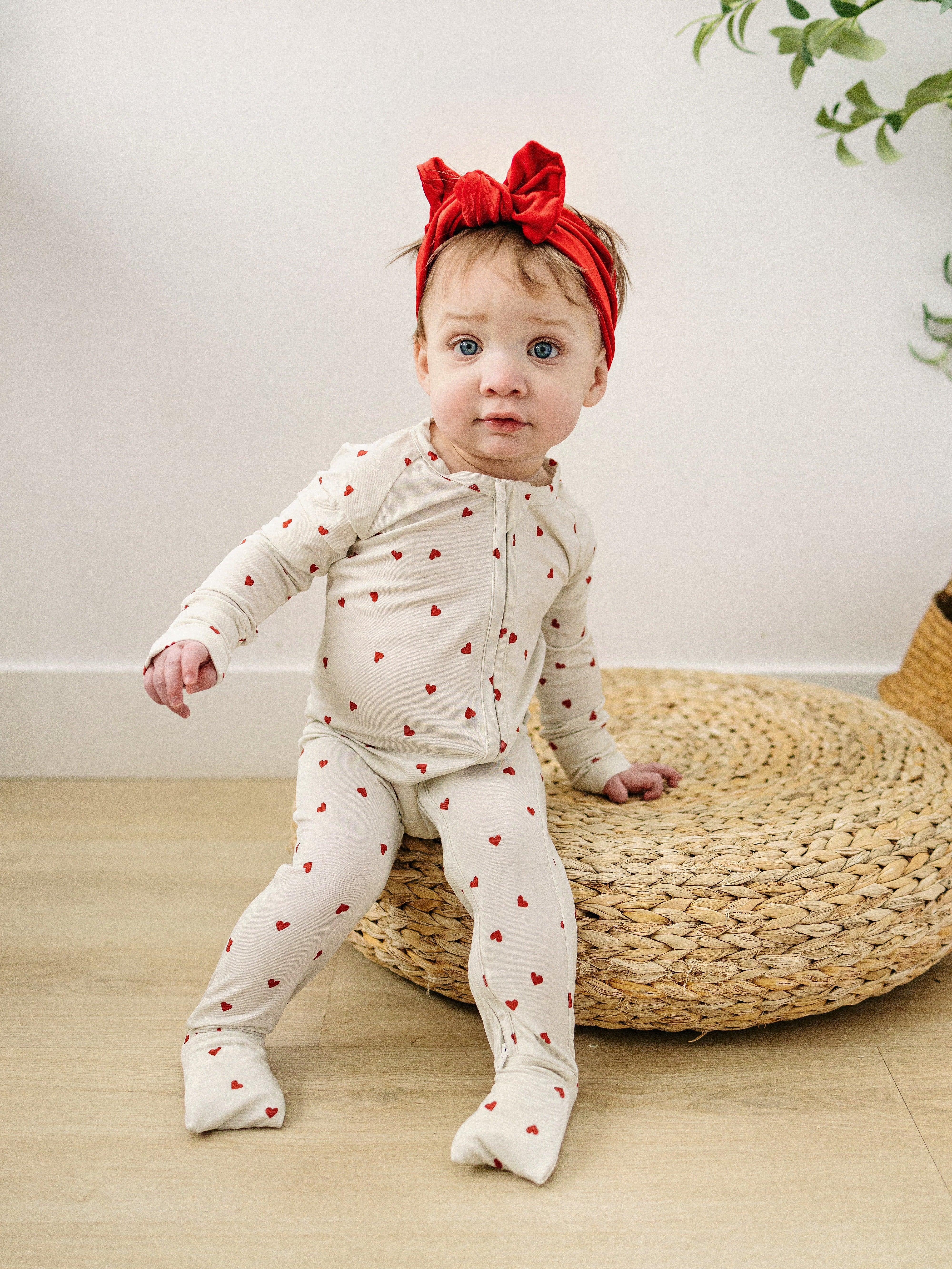 Tiny Hearts Bamboo Zippy Pajamas - Image 7