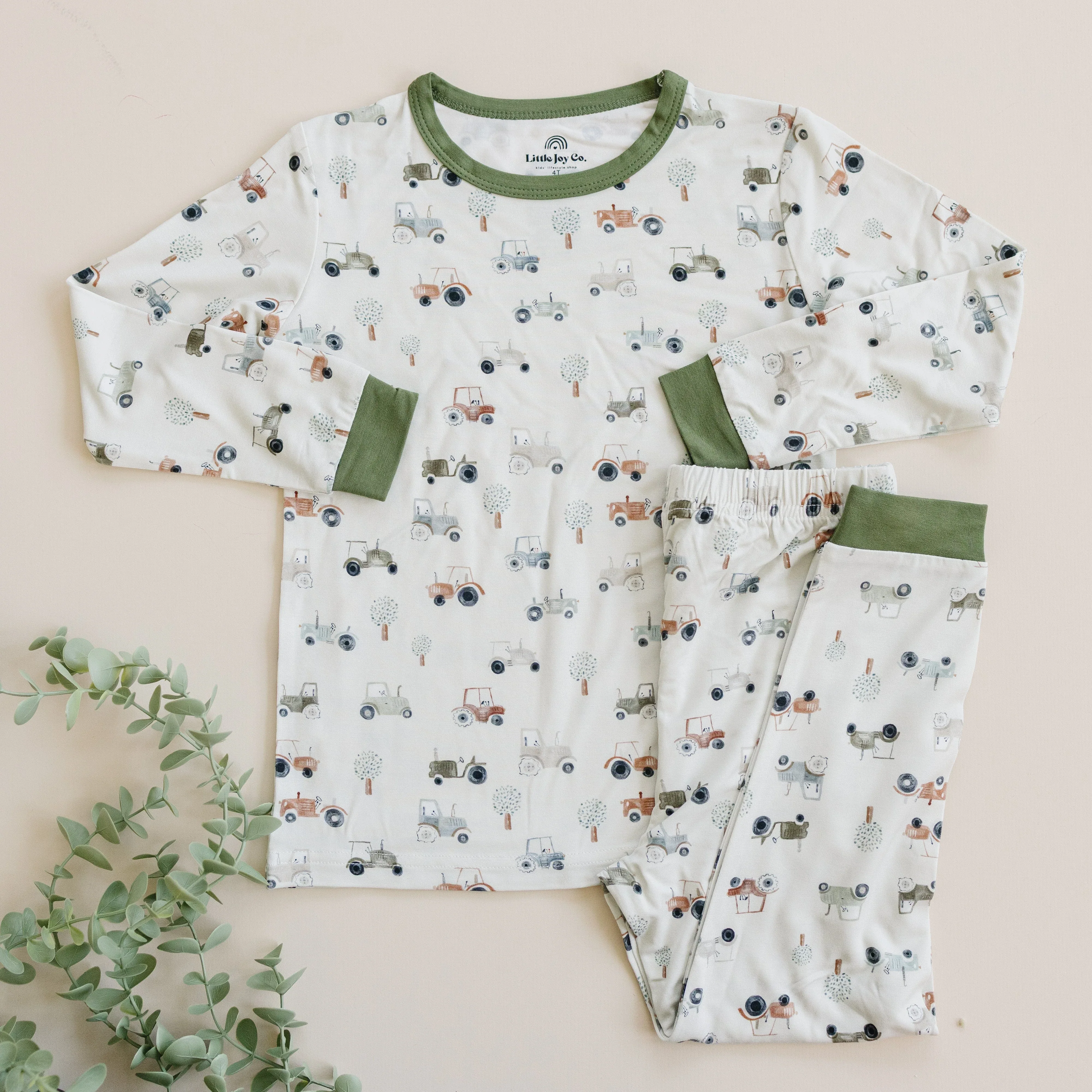 Tiny Tractors 2pc Bamboo Pajamas - Image 5