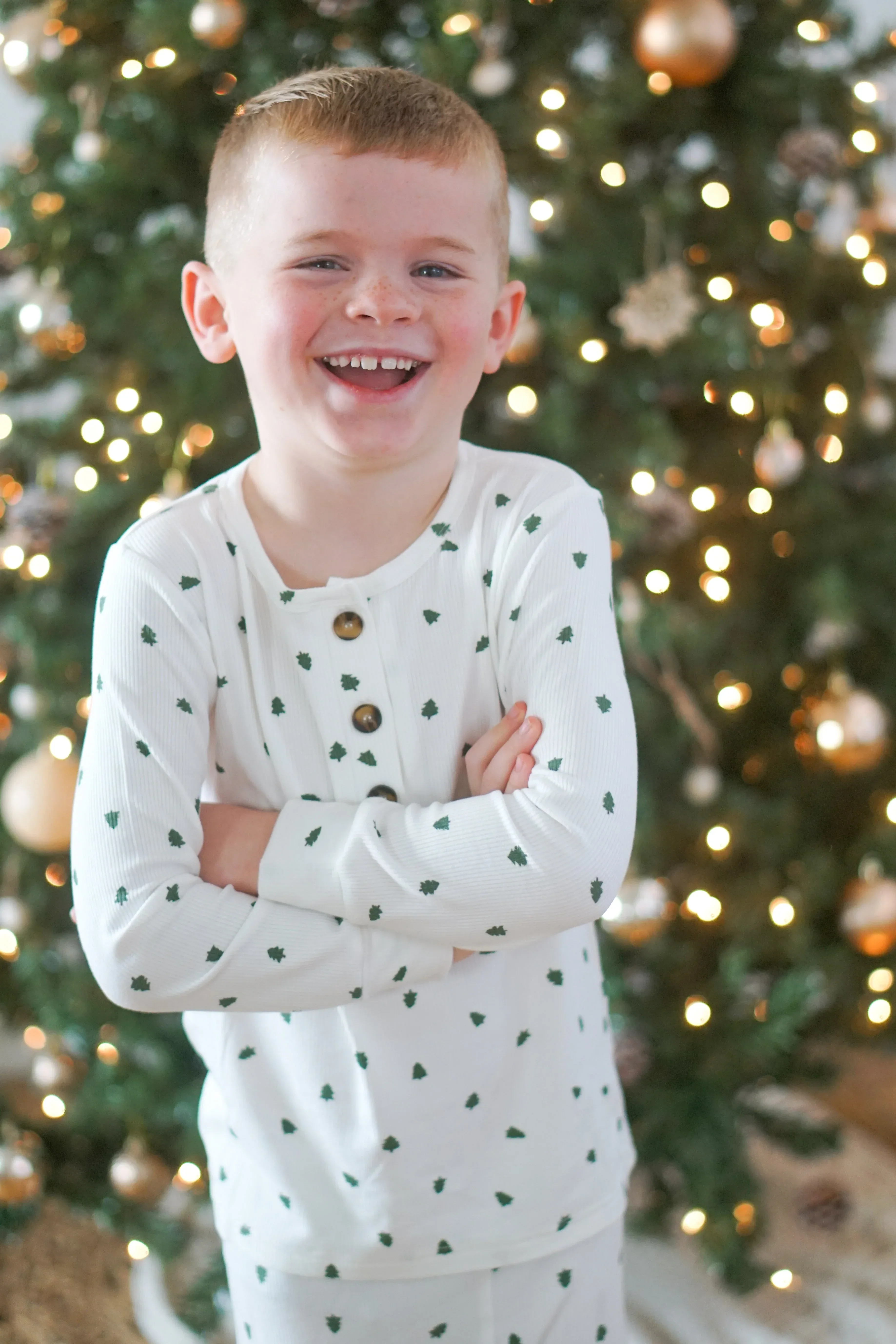 Tiny Trees Ribbed Bamboo 2pc Henley Pajamas - Image 16