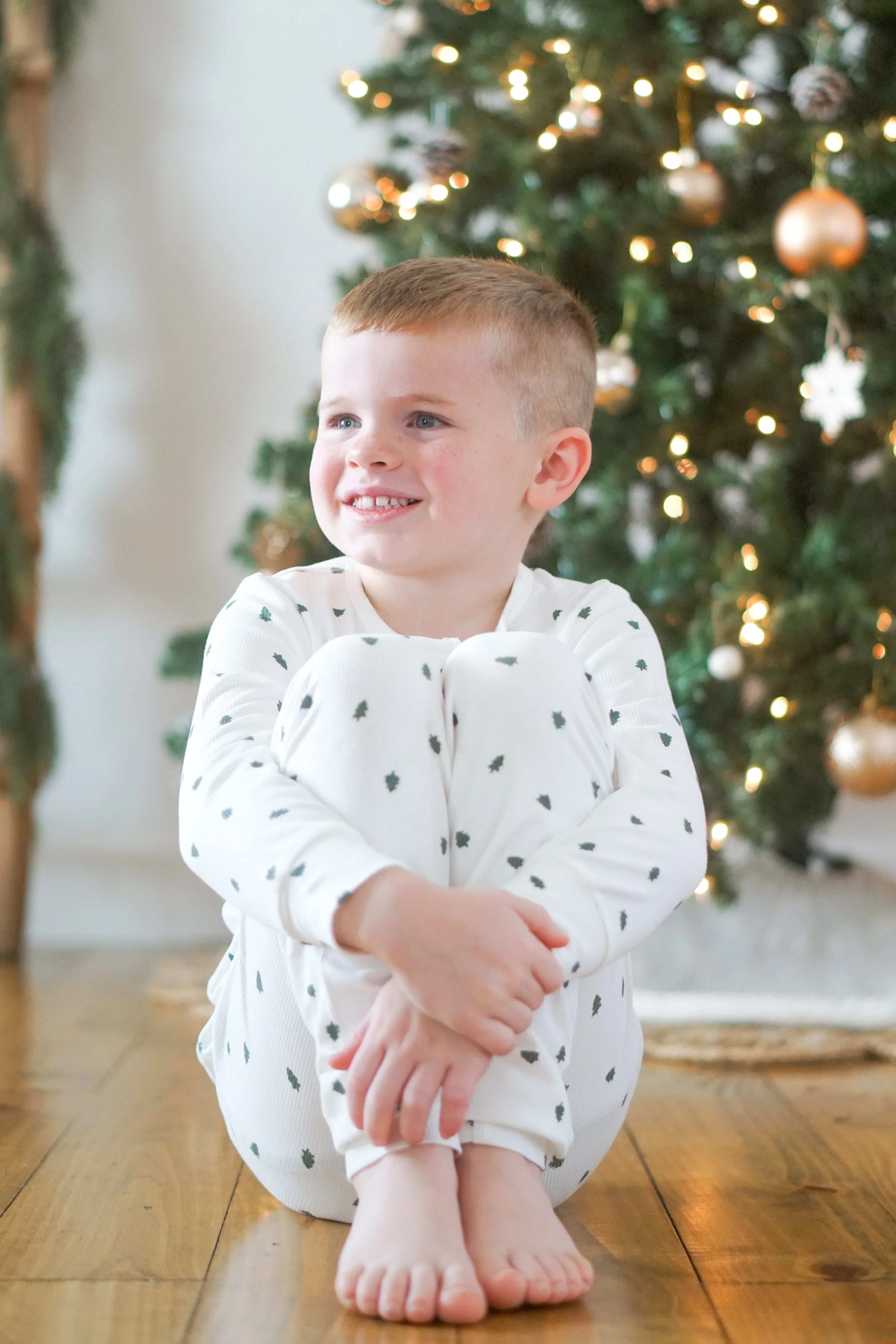 Tiny Trees Ribbed Bamboo 2pc Henley Pajamas - Image 2