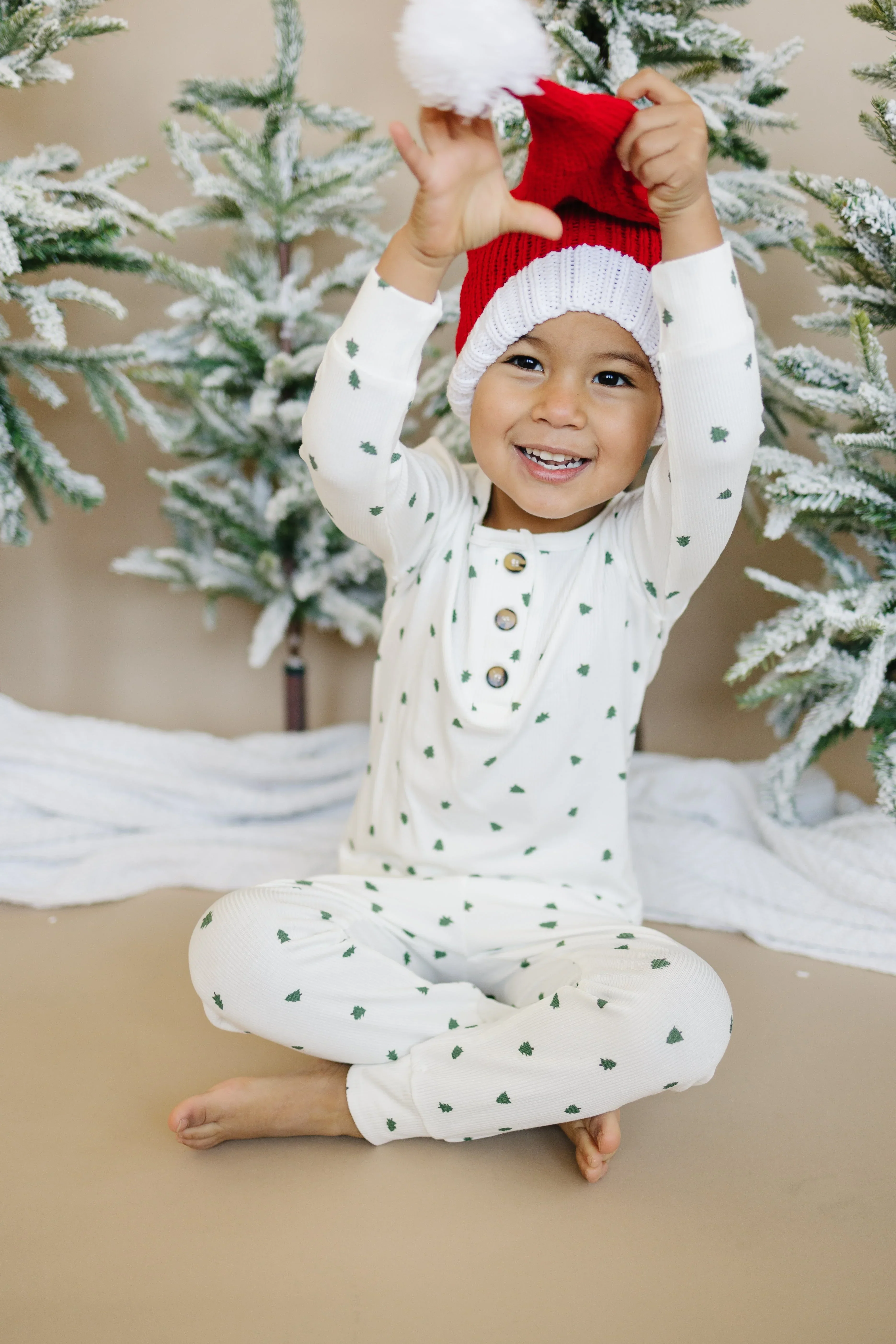 Tiny Trees Ribbed Bamboo 2pc Henley Pajamas - Image 4