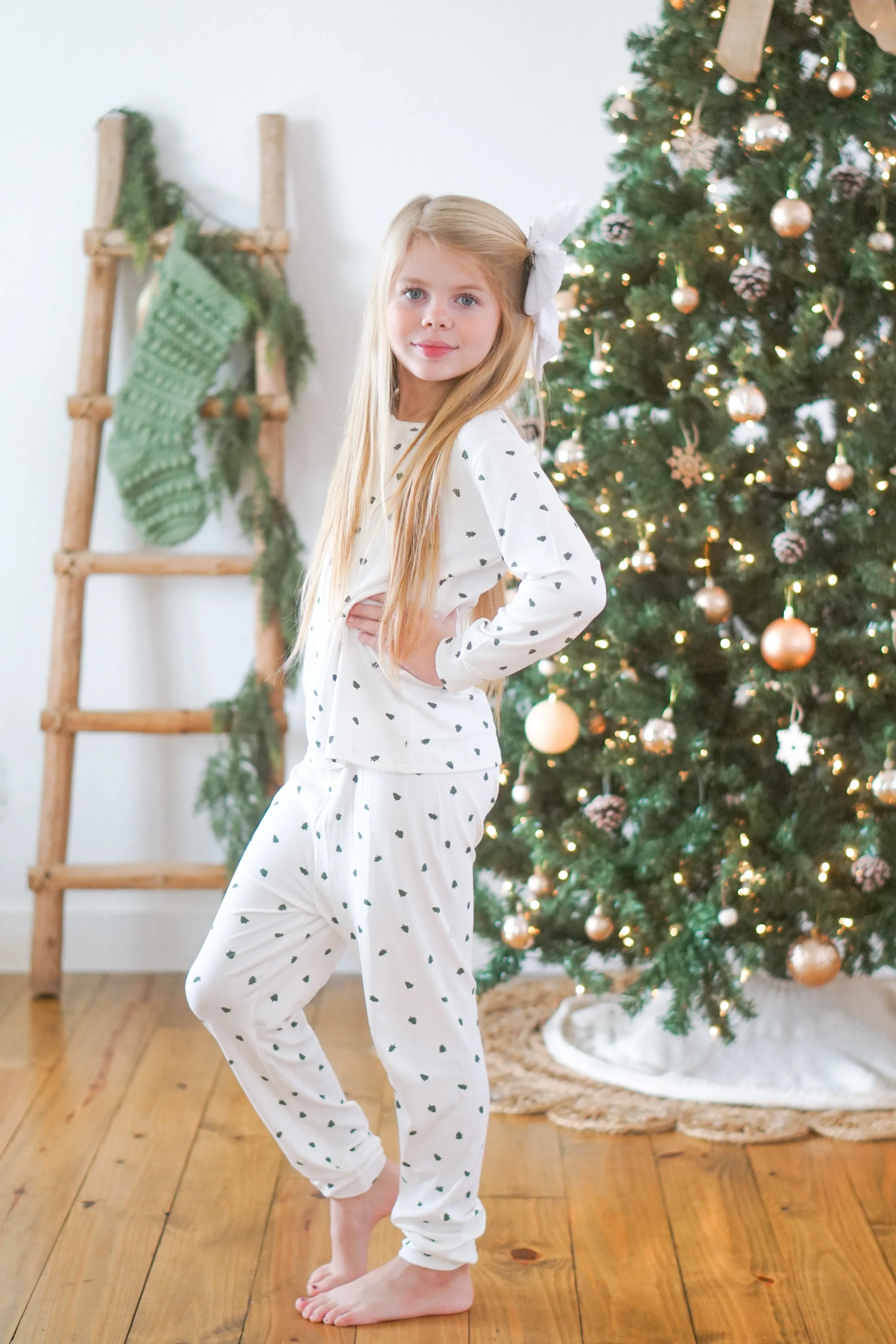 Tiny Trees Ribbed Bamboo 2pc Henley Pajamas - Image 6