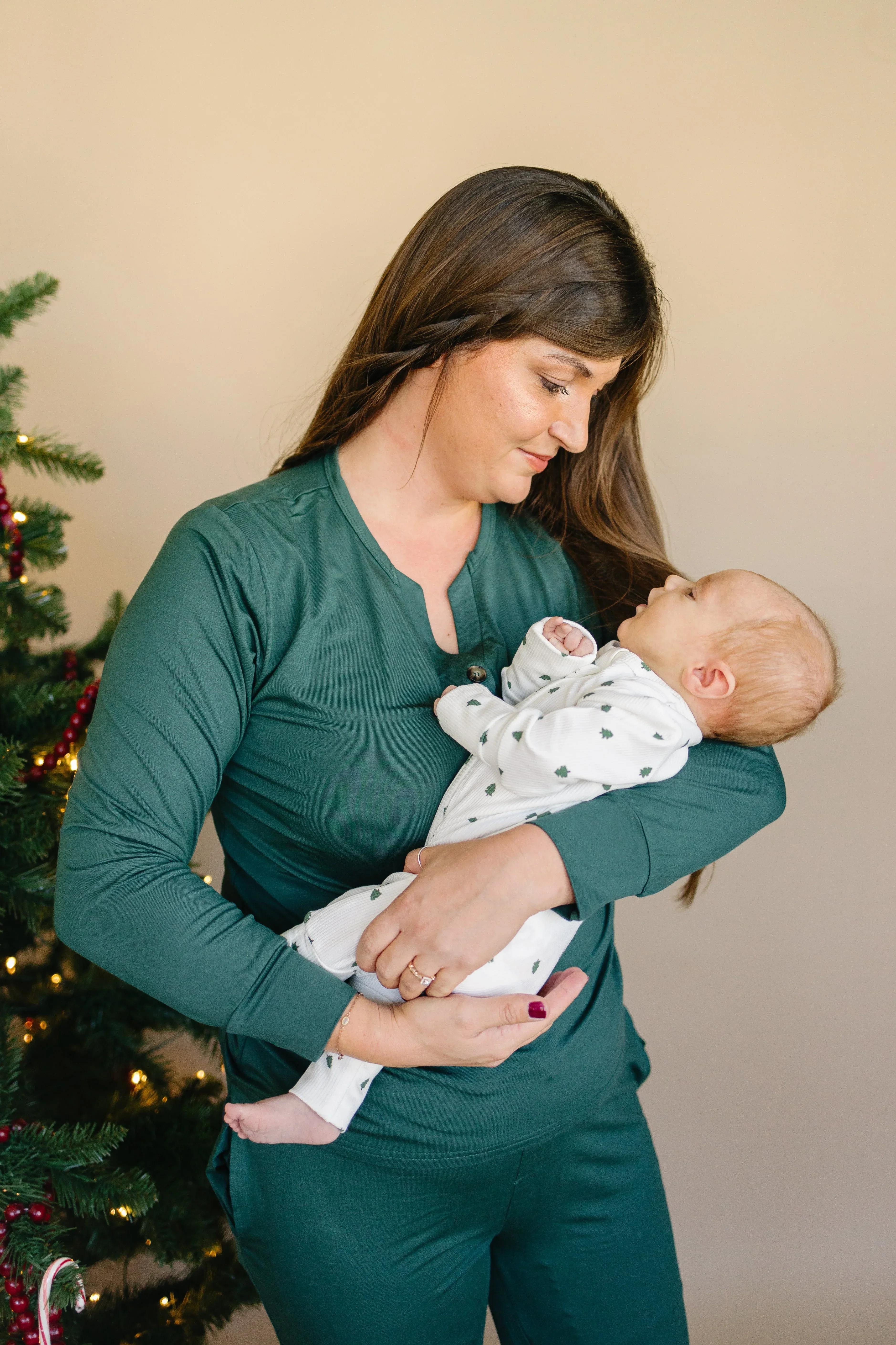Tiny Trees Ribbed Bamboo Zippy Pajamas - Image 11