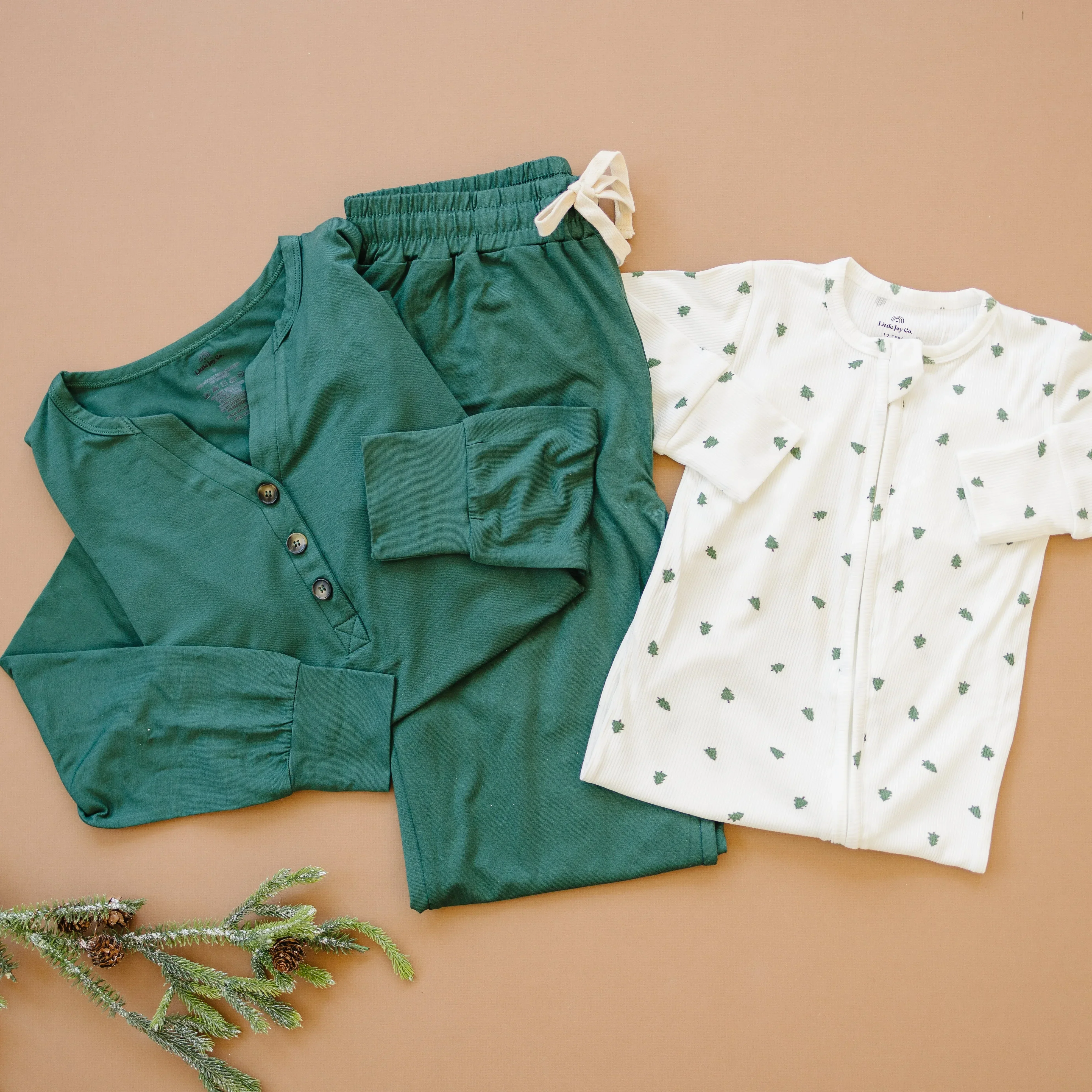 Tiny Trees Ribbed Bamboo Zippy Pajamas - Image 21