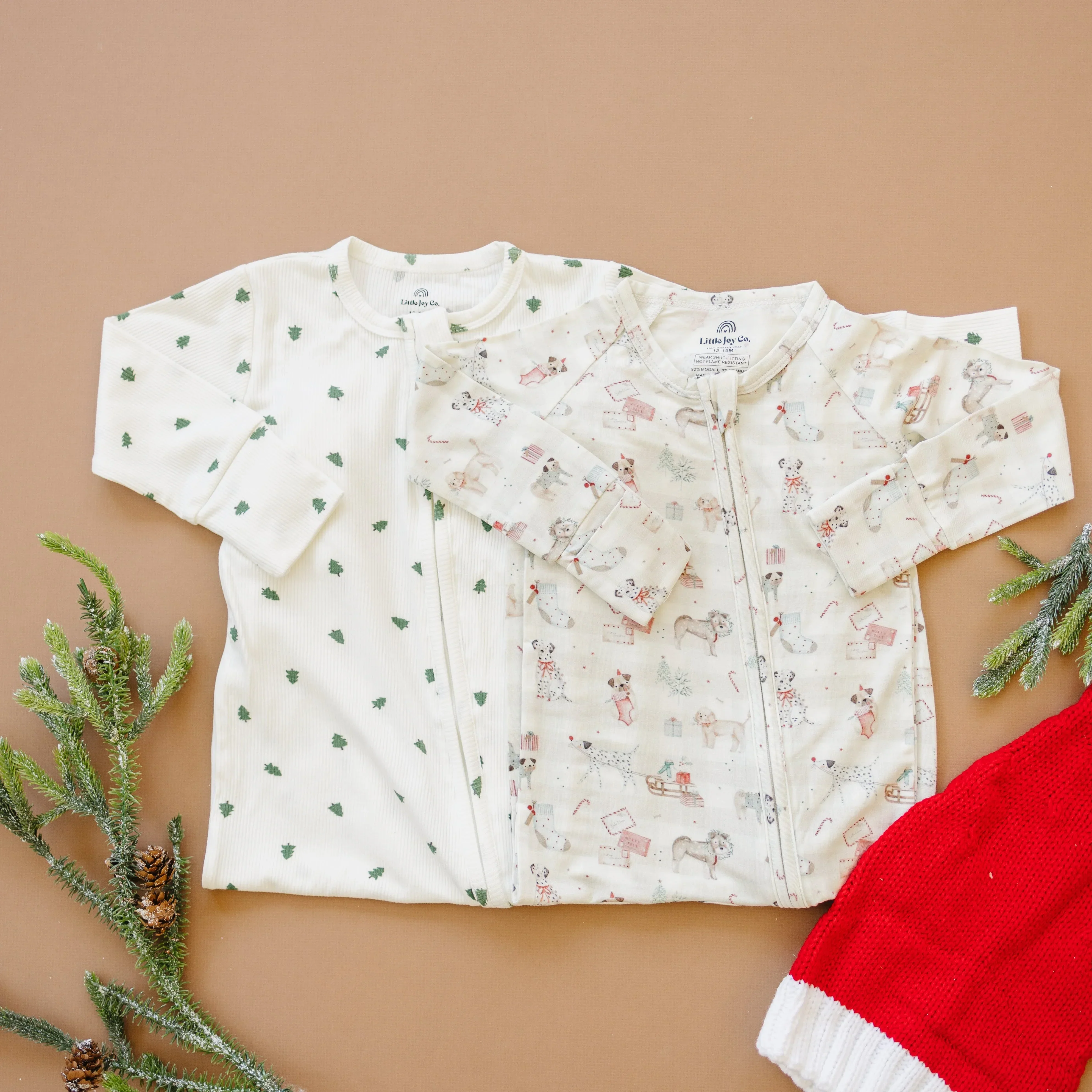 Tiny Trees Ribbed Bamboo Zippy Pajamas - Image 22