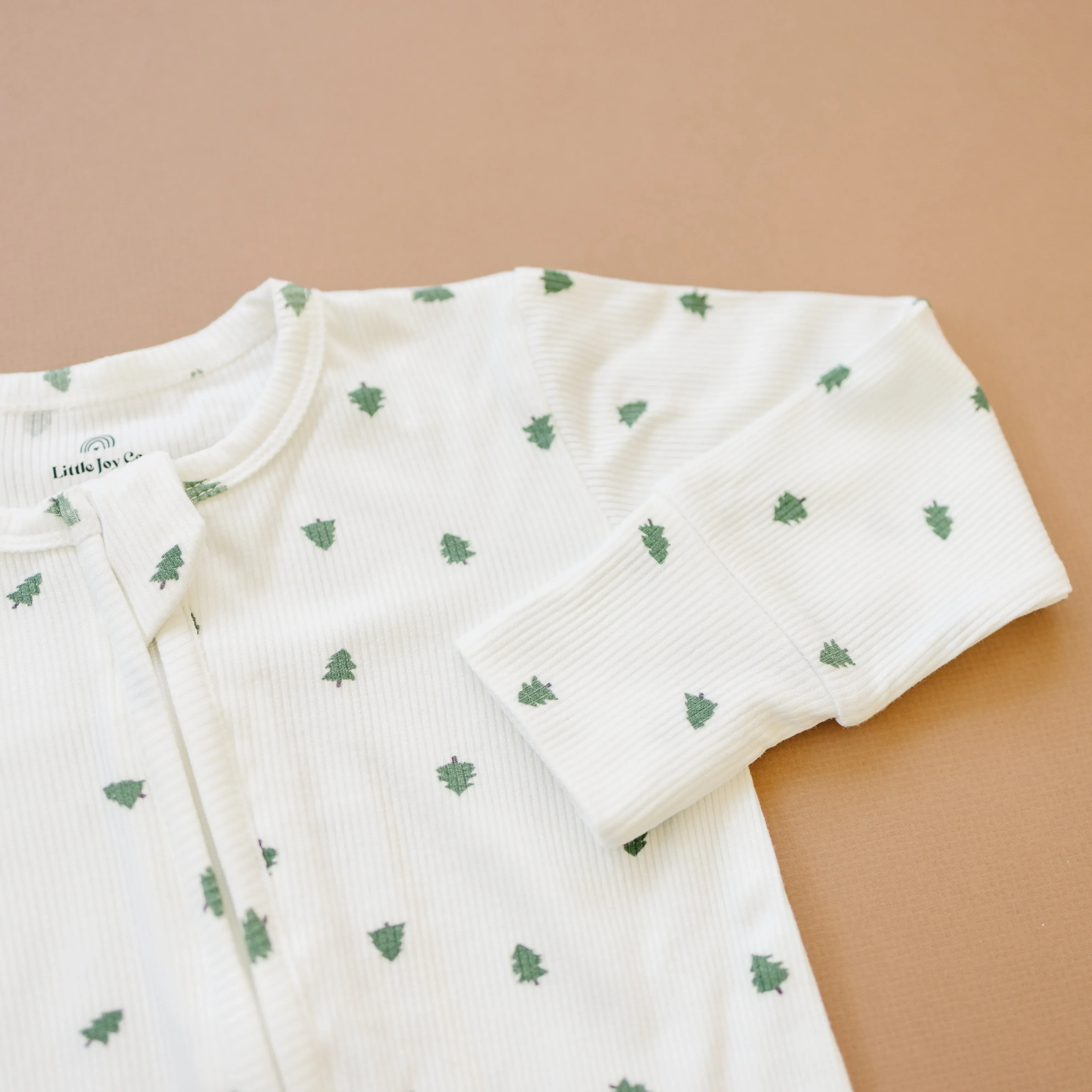 Tiny Trees Ribbed Bamboo Zippy Pajamas - Image 23