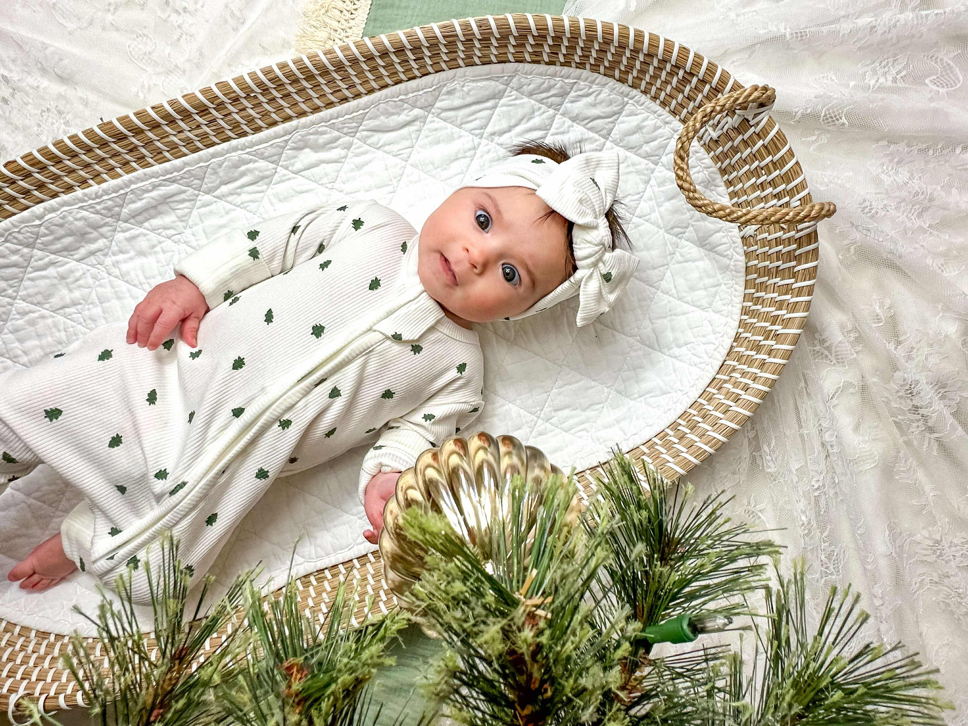 Tiny Trees Ribbed Bamboo Zippy Pajamas - Image 4