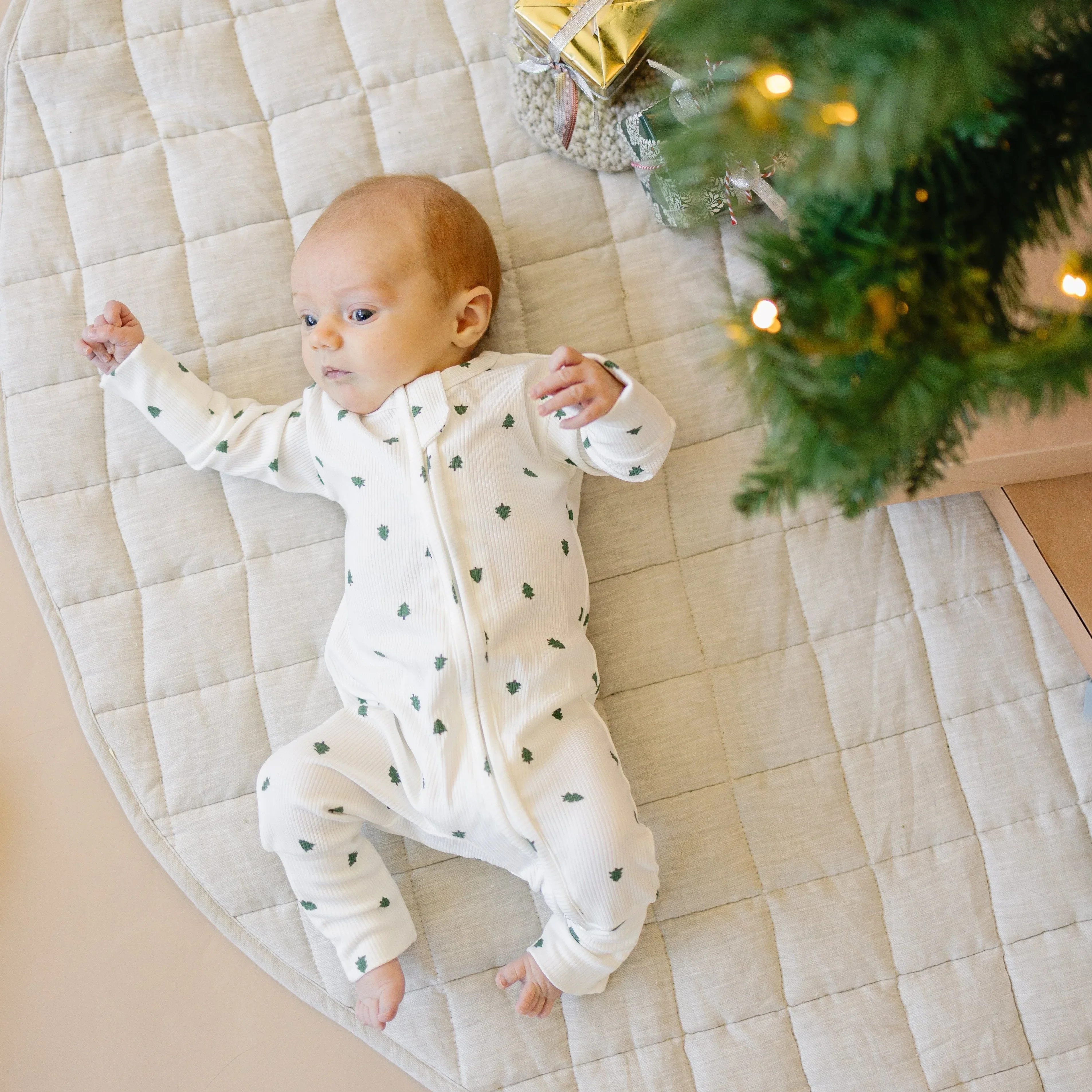 Tiny Trees Ribbed Bamboo Zippy Pajamas - Image 5