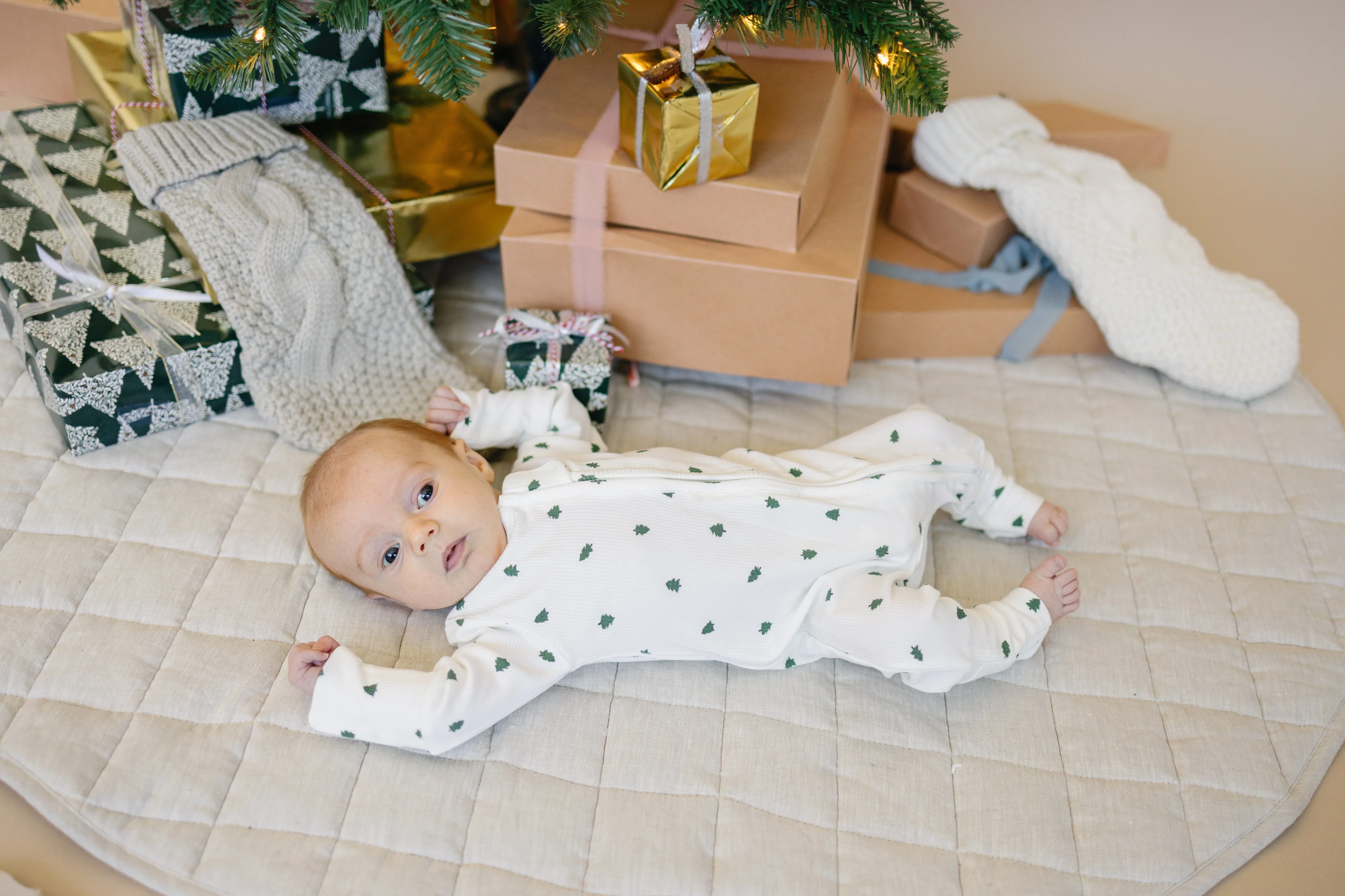 Tiny Trees Ribbed Bamboo Zippy Pajamas - Image 7