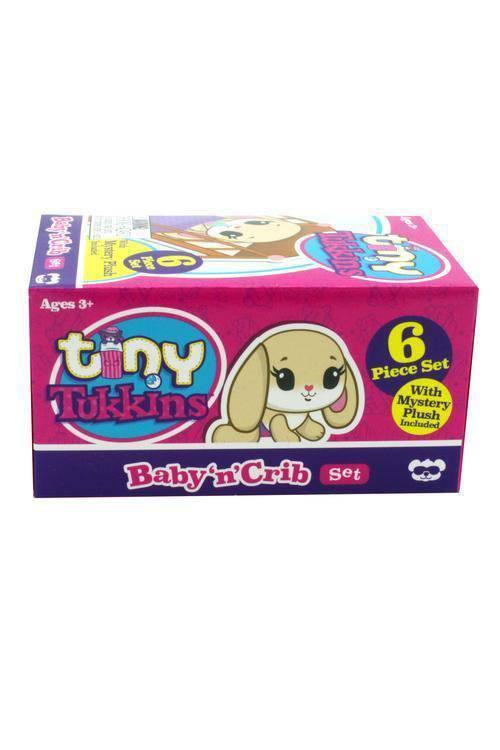 Tiny Tukkins Blind Pack - 6 piece set with Crib, Accessories and a mystery Plush - Image 2