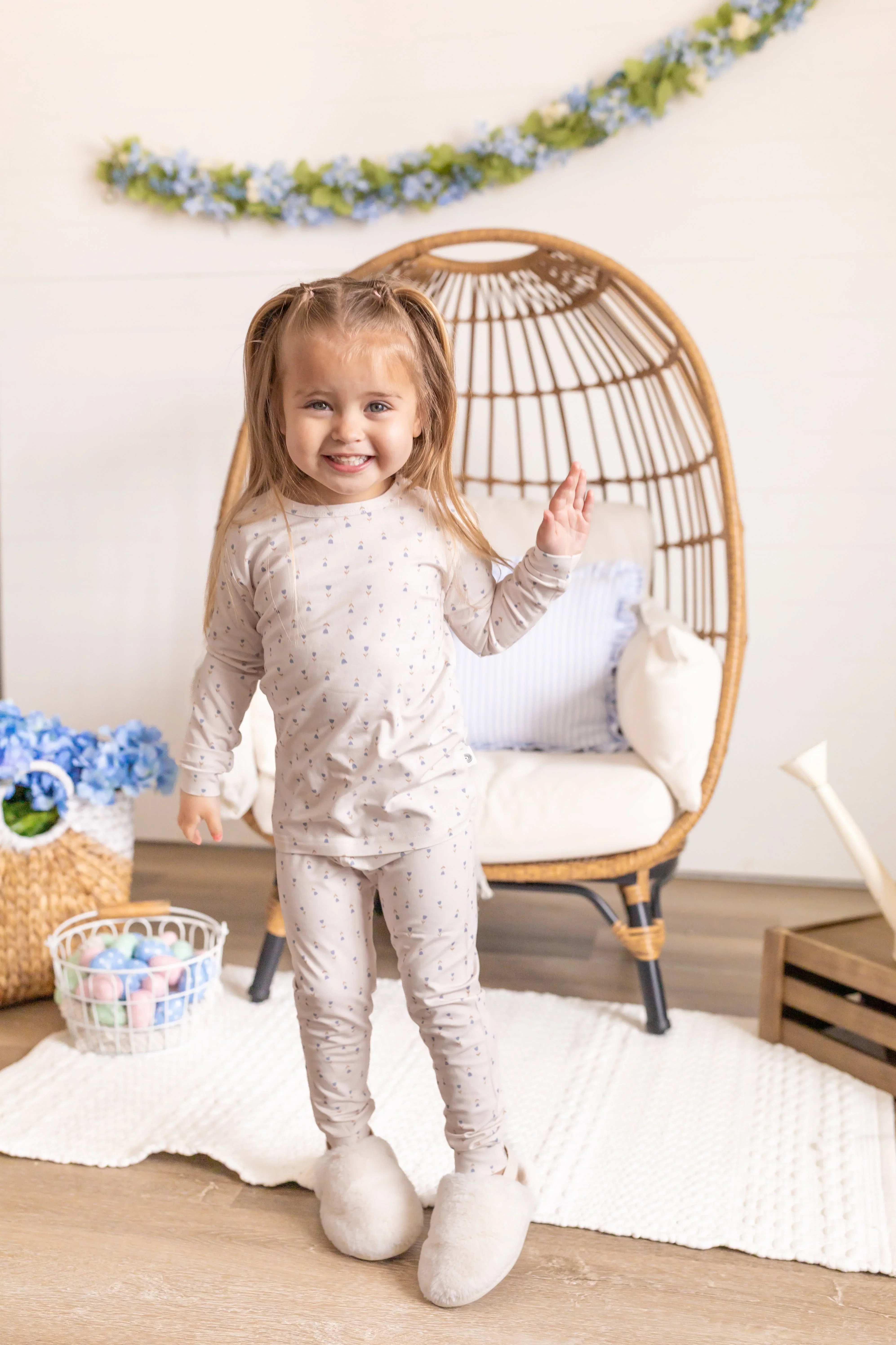 Tiny Tulips 2pc Bamboo Pajamas - Image 10