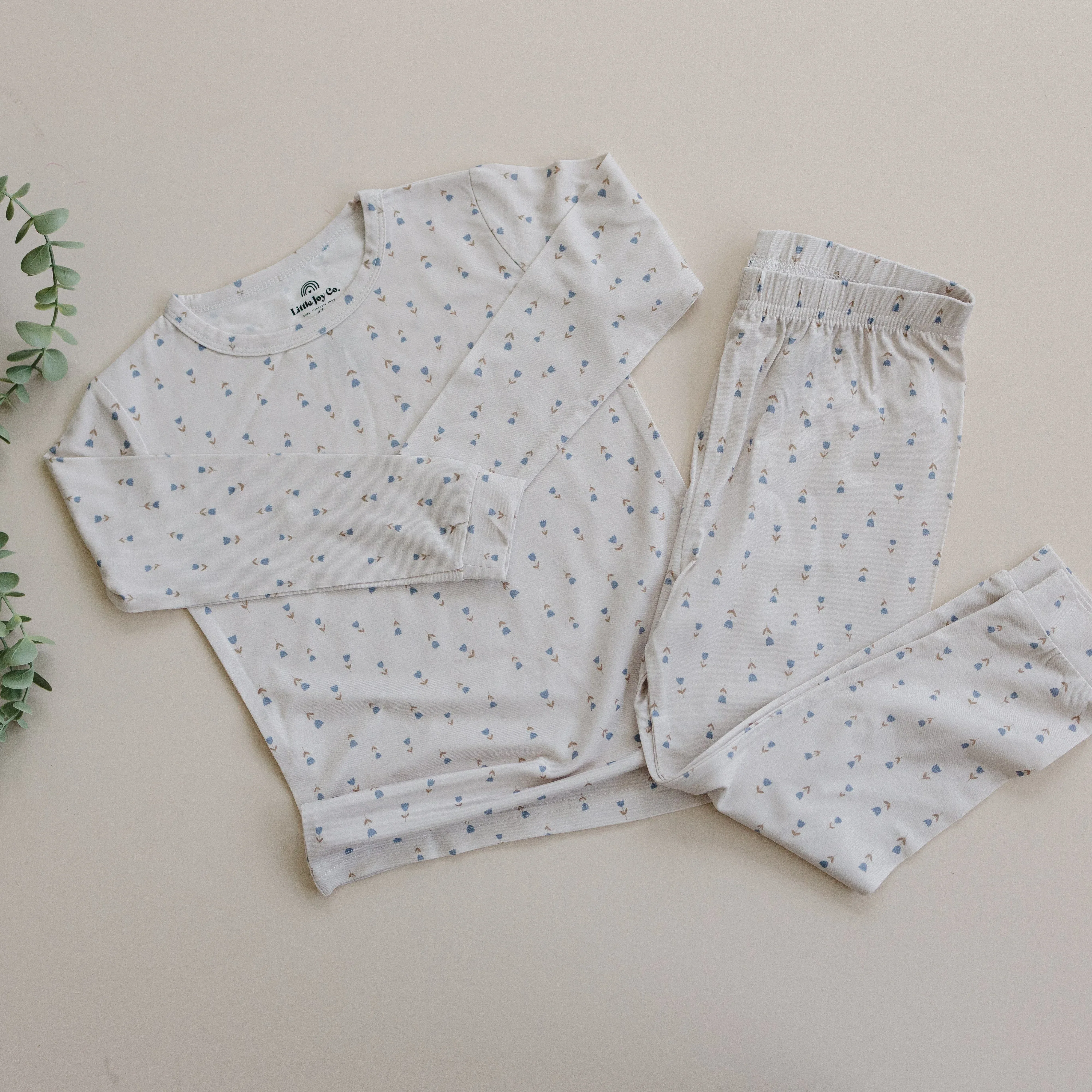 Tiny Tulips 2pc Bamboo Pajamas - Image 15
