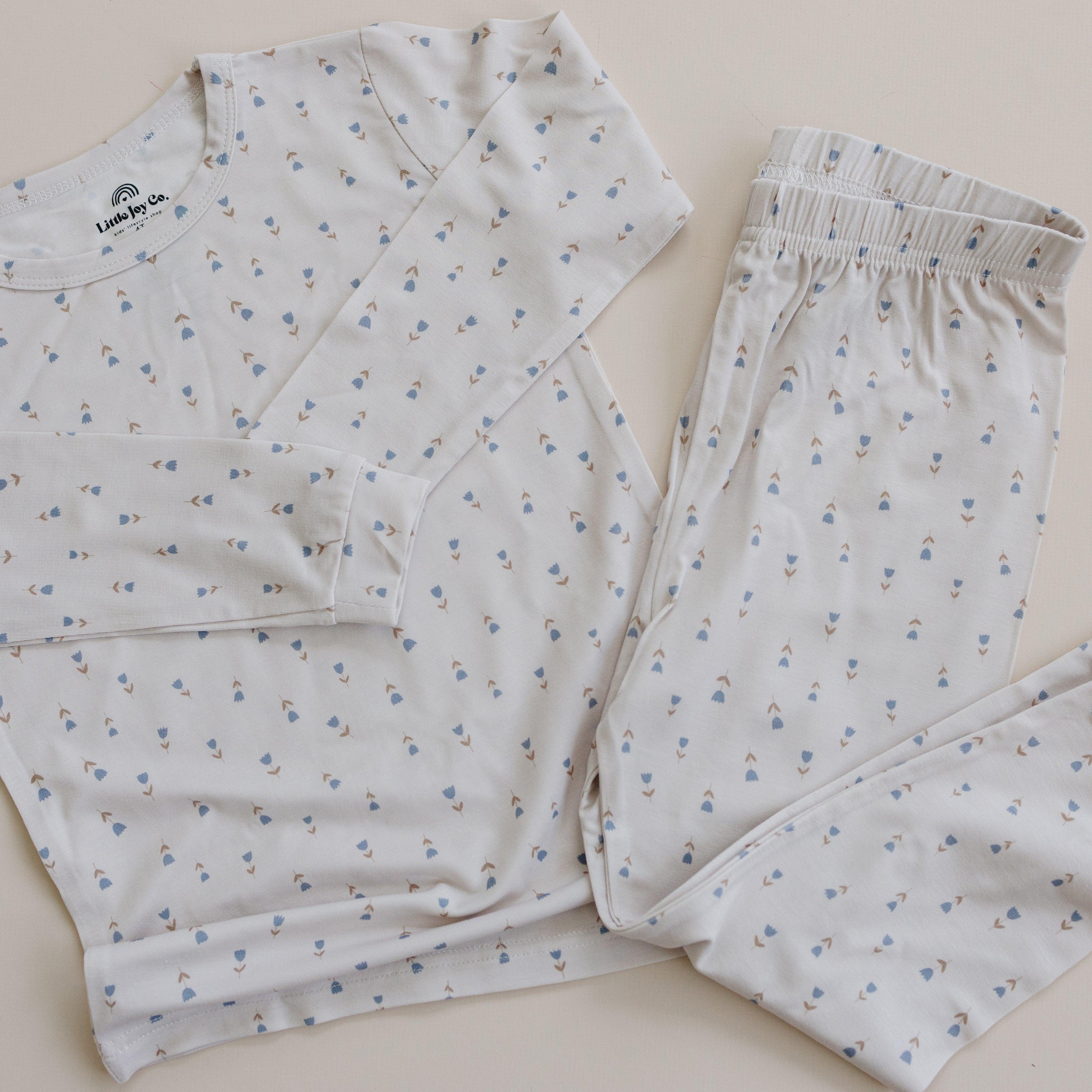 Tiny Tulips 2pc Bamboo Pajamas - Image 2