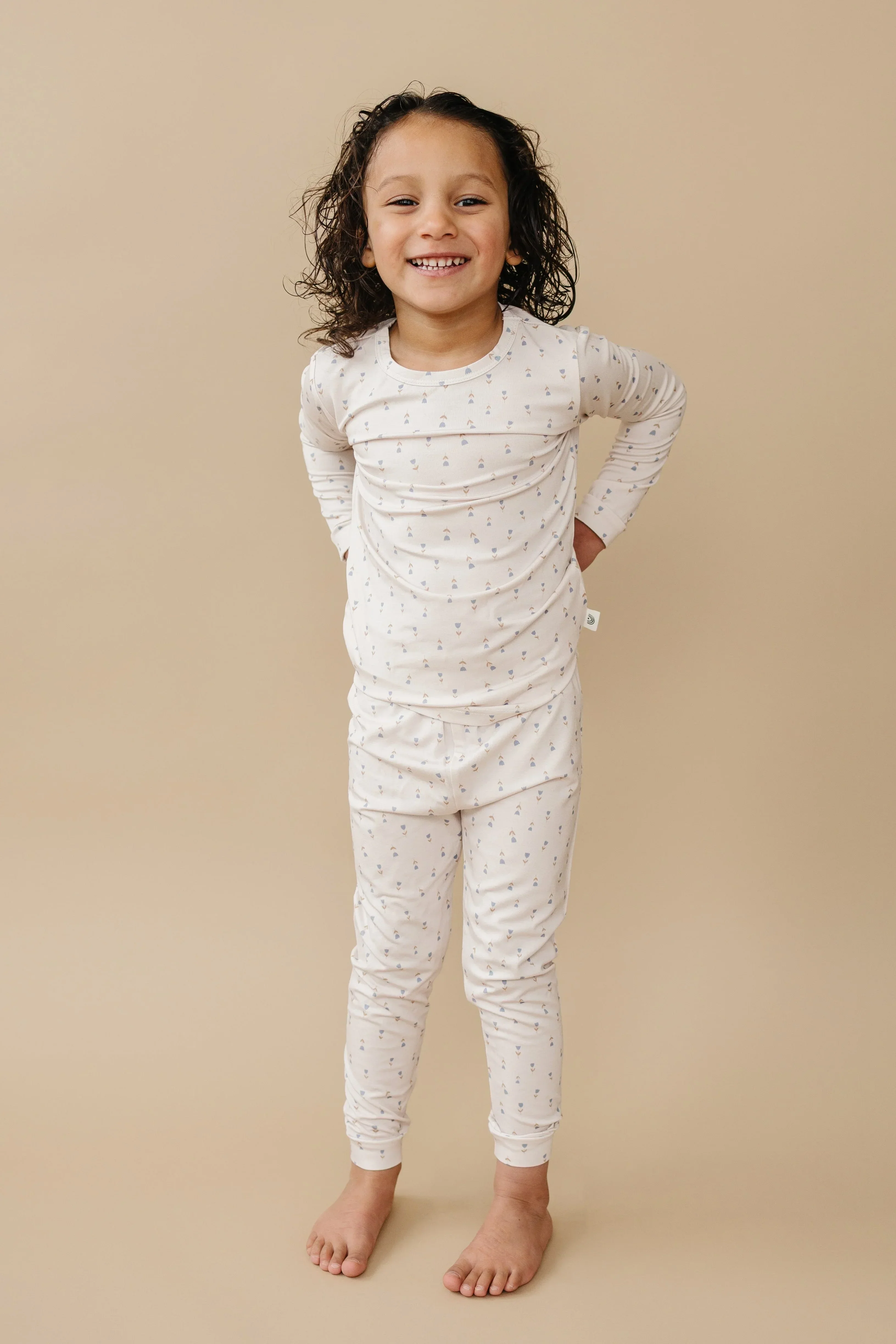 Tiny Tulips 2pc Bamboo Pajamas - Image 9