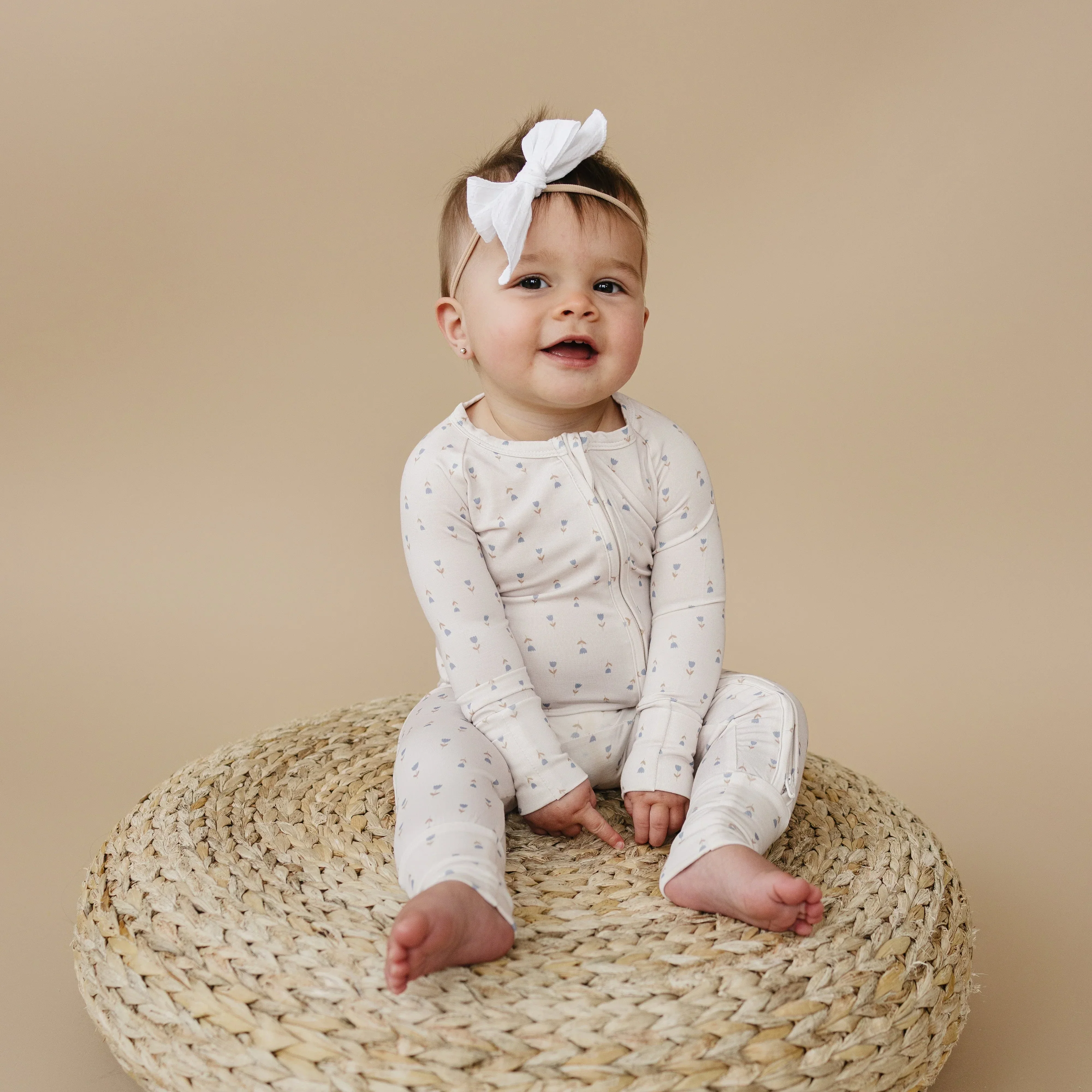 Tiny Tulips Bamboo Zippy Pajamas - Image 2