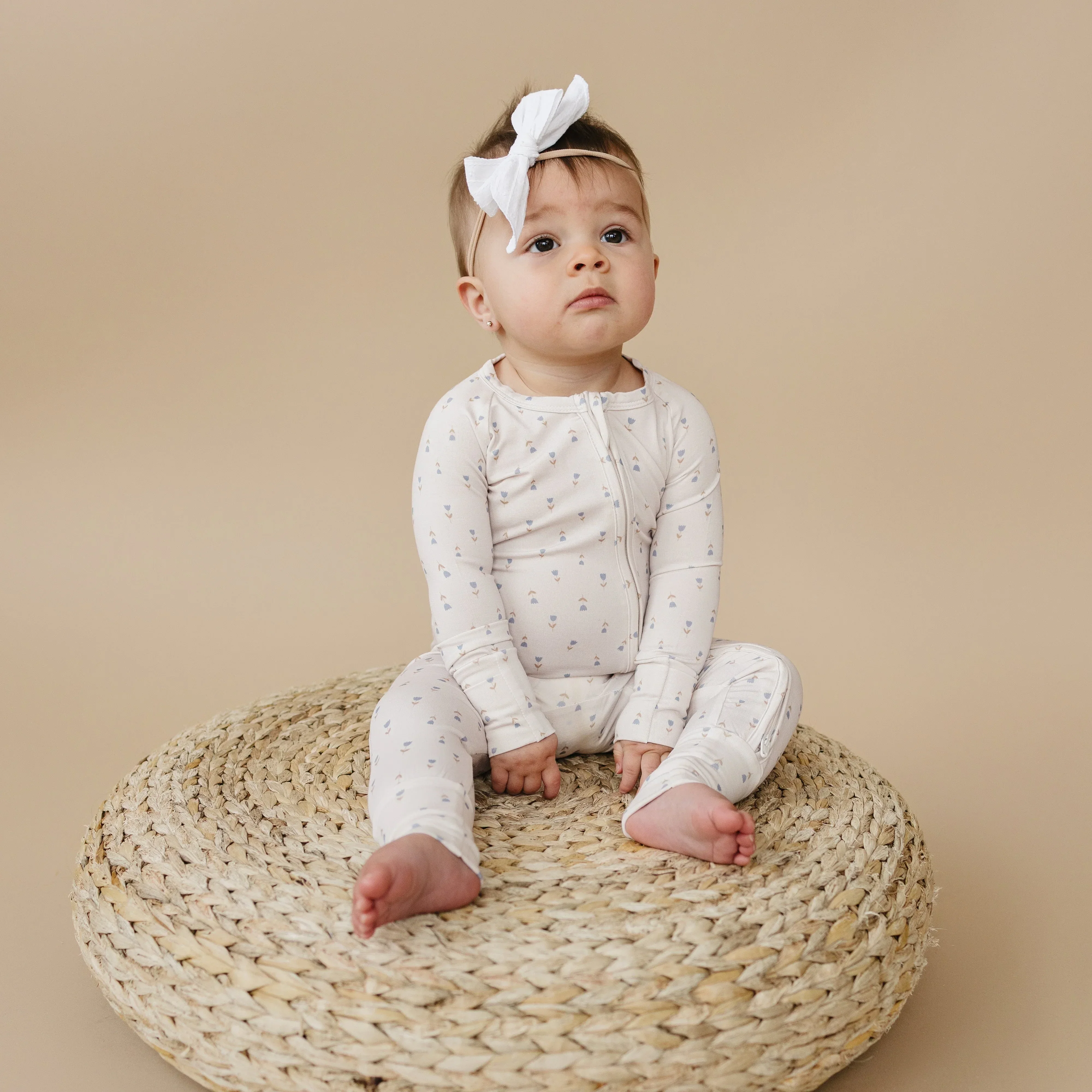 Tiny Tulips Bamboo Zippy Pajamas - Image 4