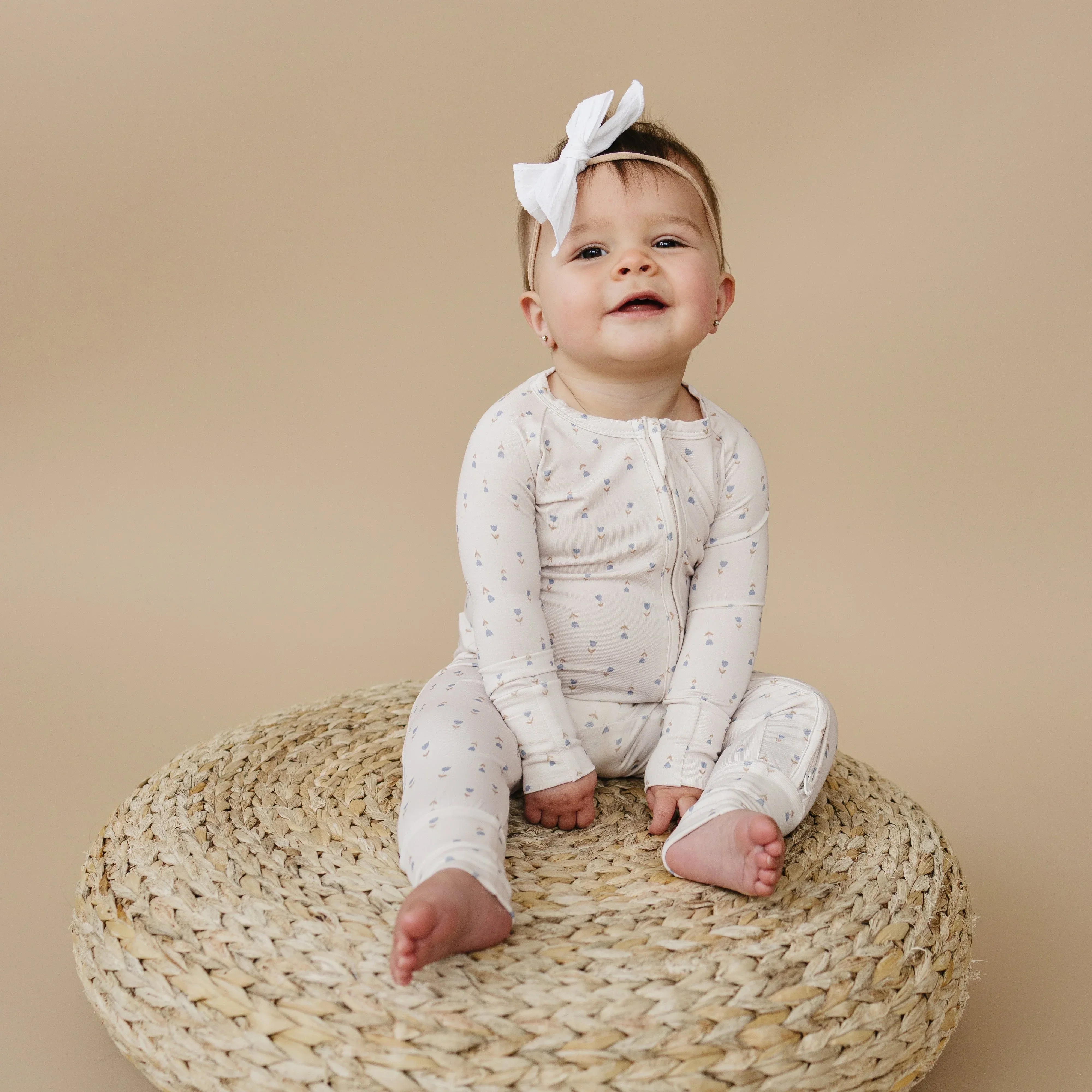 Tiny Tulips Bamboo Zippy Pajamas - Image 5