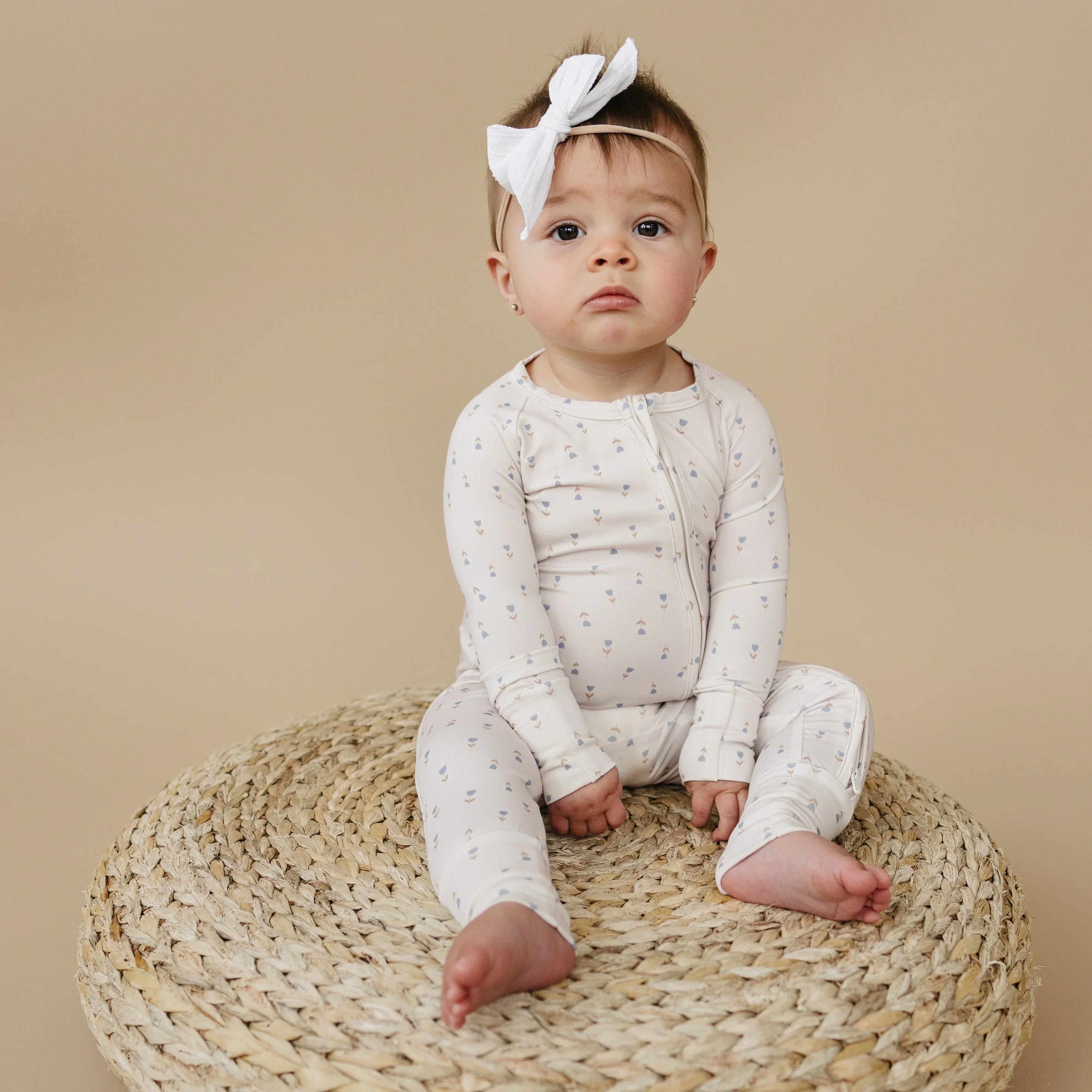 Tiny Tulips Bamboo Zippy Pajamas - Image 6