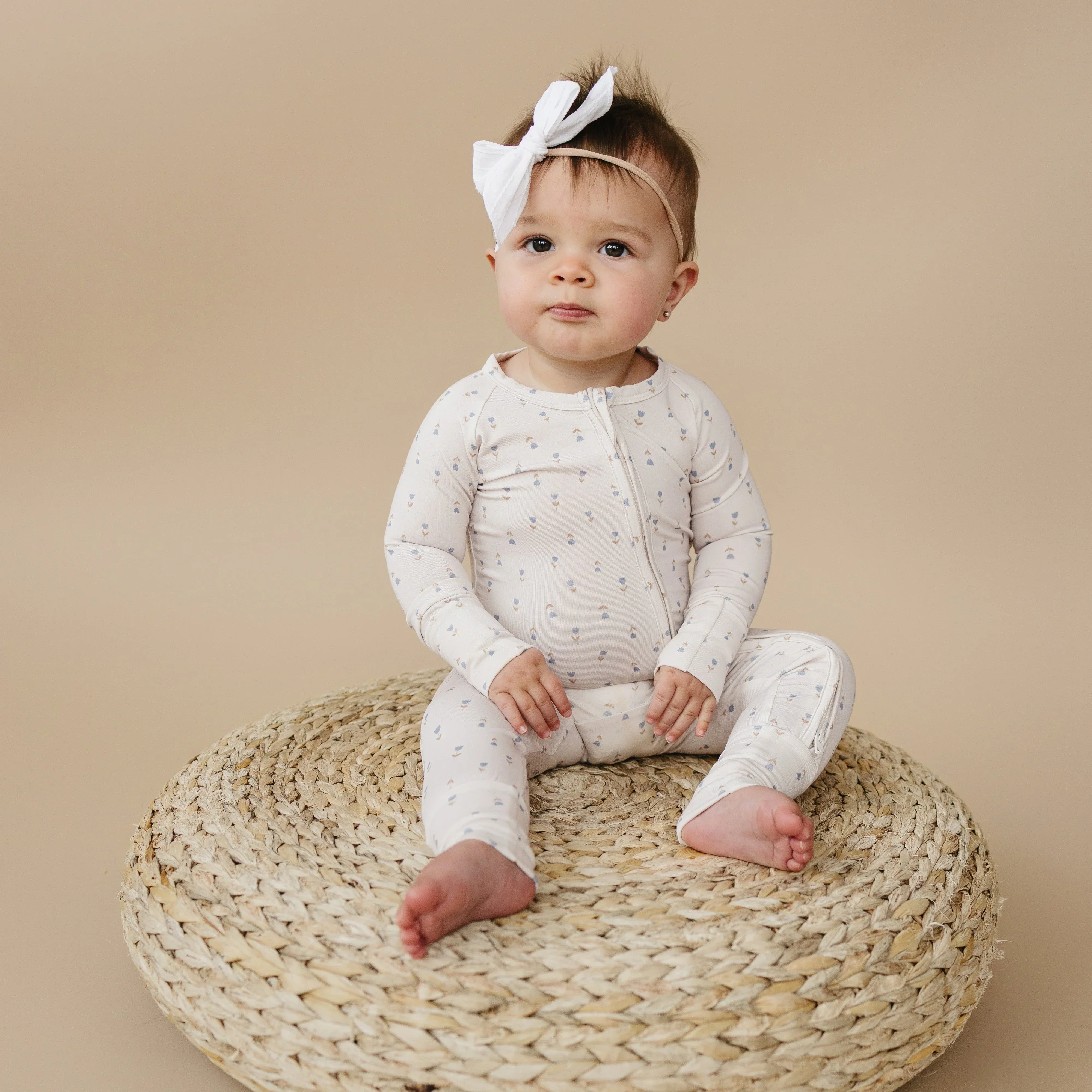 Tiny Tulips Bamboo Zippy Pajamas - Image 7