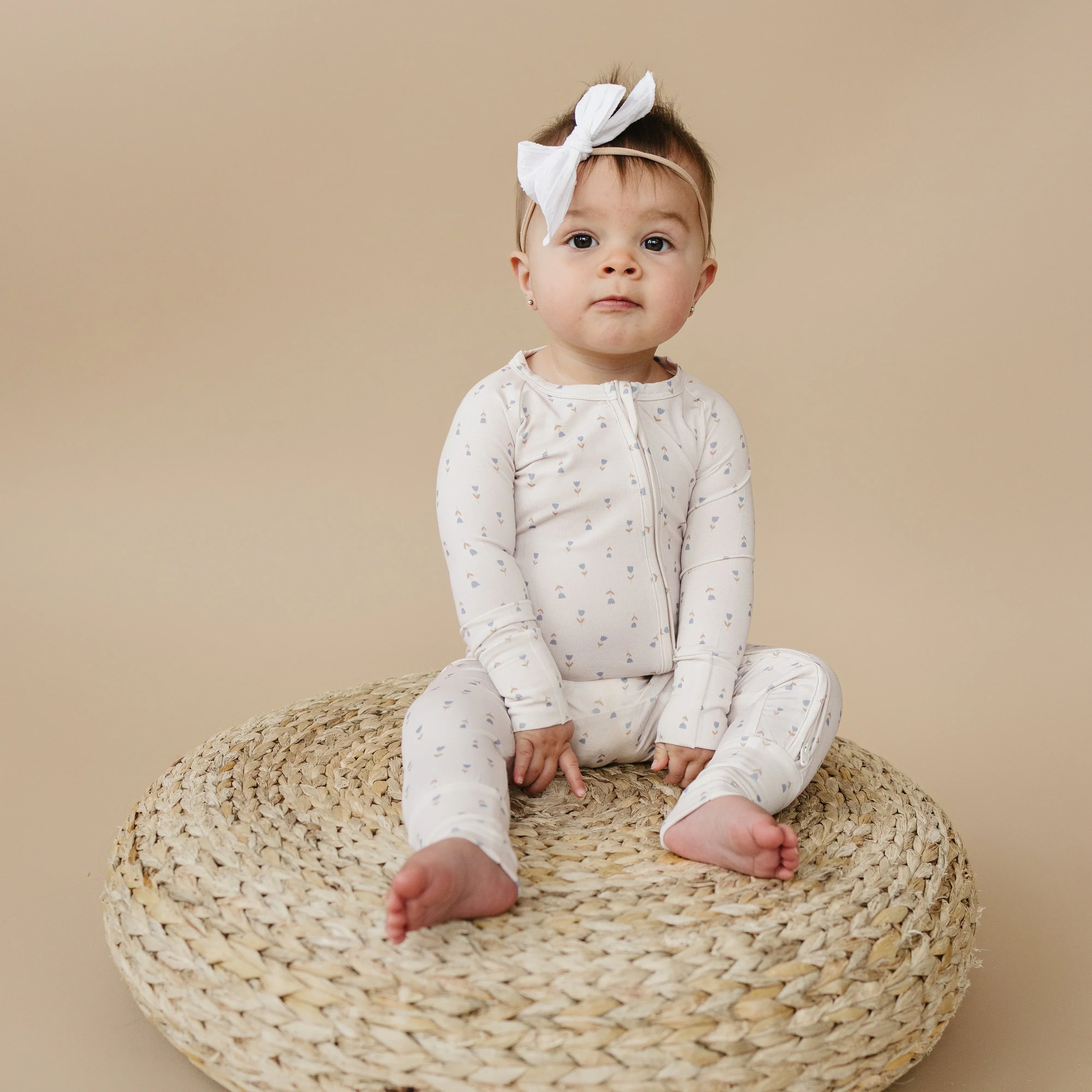Tiny Tulips Bamboo Zippy Pajamas - Image 8