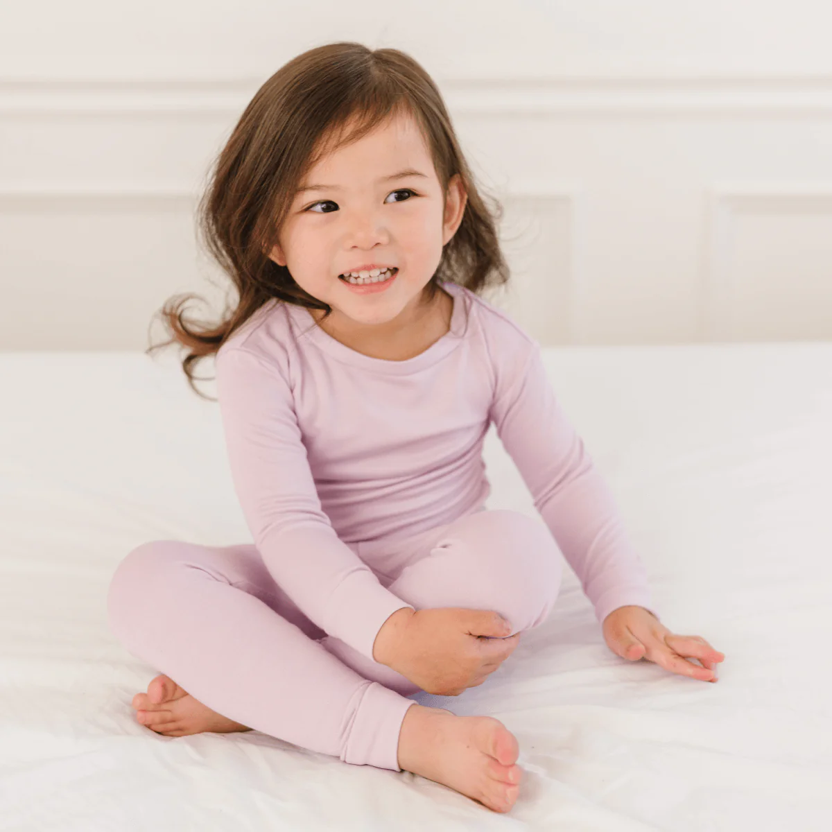 Toddler/Kids Bamboo Pajamas - Blush - Image 2