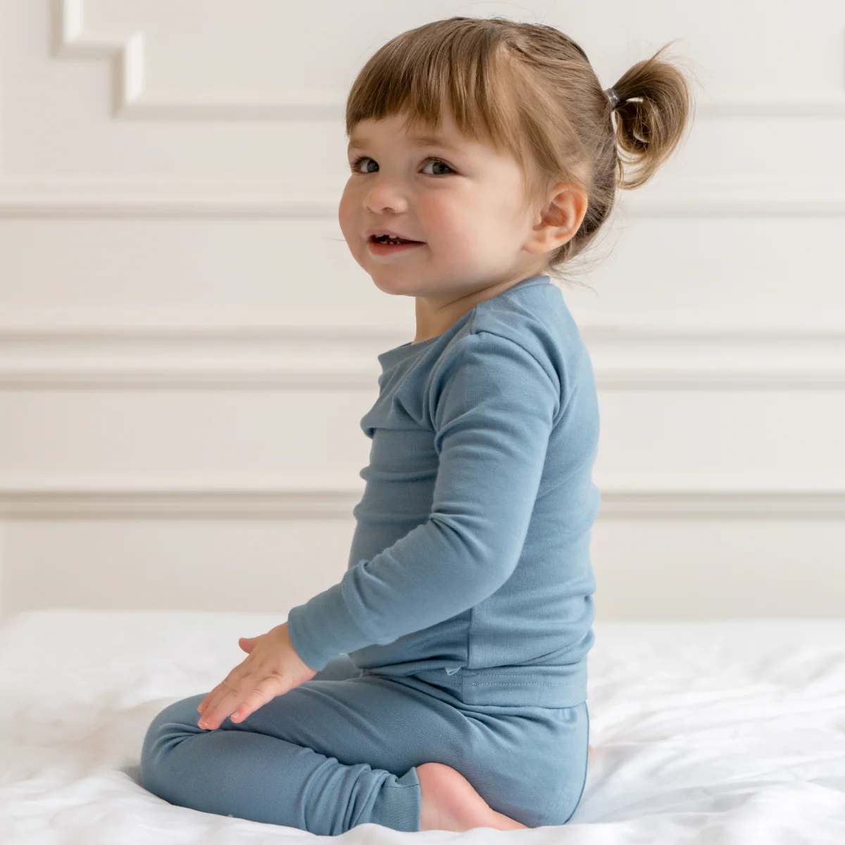 Toddler/Kids Bamboo Pajamas - Ocean Blue - Image 2