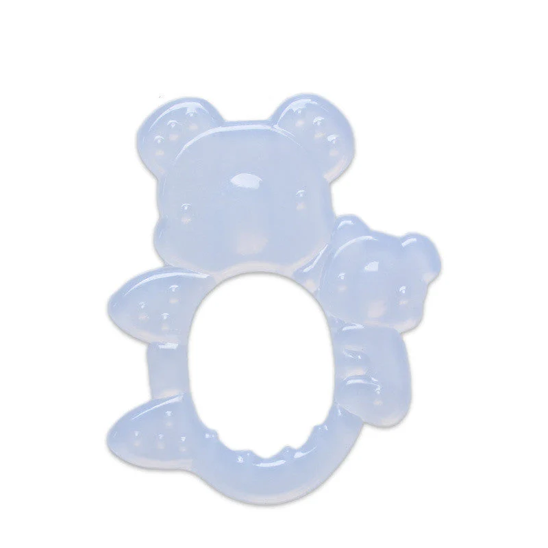 Toddlers Infants Baby Teething Toy Soft Silicone Fruit Teether Holder - Image 3