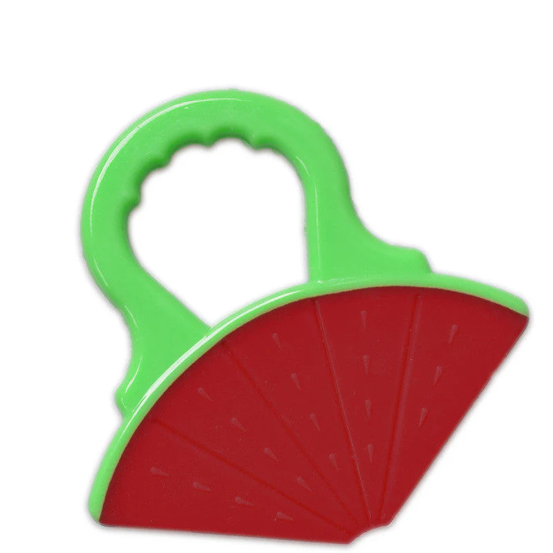 Toddlers Infants Baby Teething Toy Soft Silicone Fruit Teether Holder - Image 9