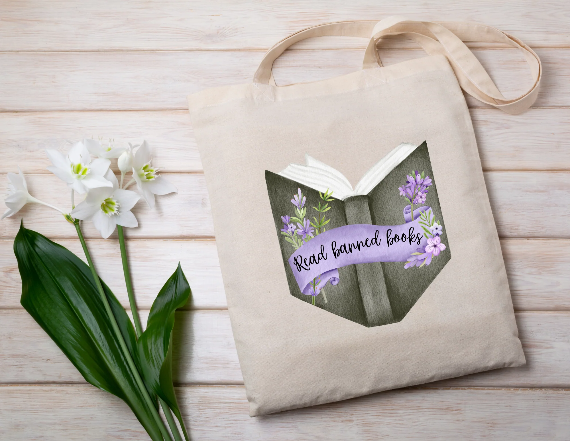 Tote bag: reading themed - Image 2