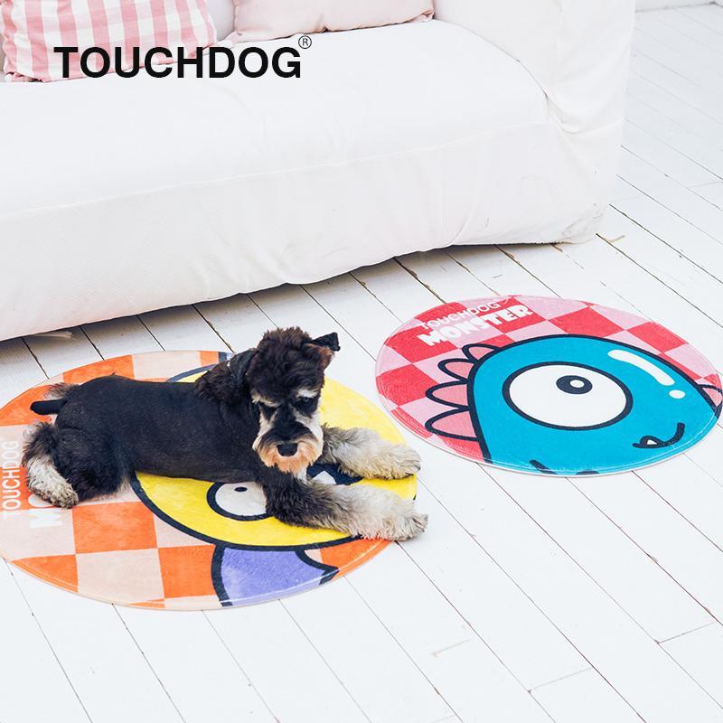 Touchdog Cartoon Alien Monster Rounded Cat and Dog Mat - Image 2