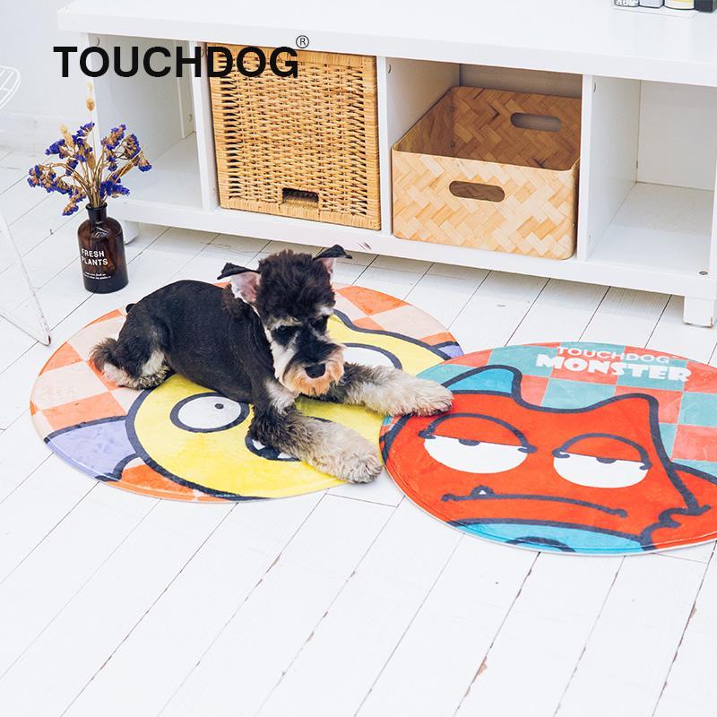 Touchdog Cartoon Alien Monster Rounded Cat and Dog Mat - Image 3