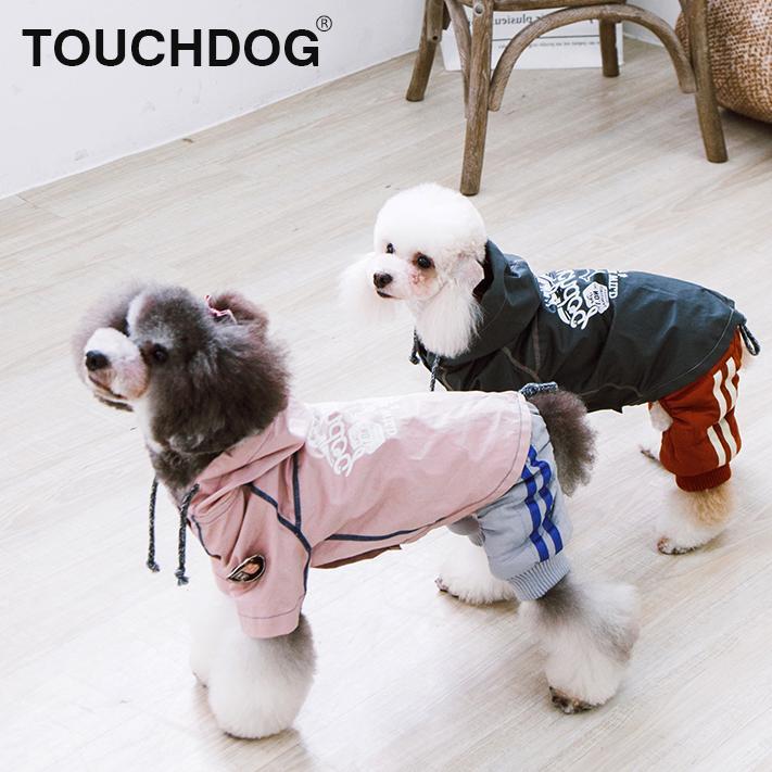 Touchdog 'Cloudburst' Reversible Fashion Waterproof Dog Raincoat - Image 4