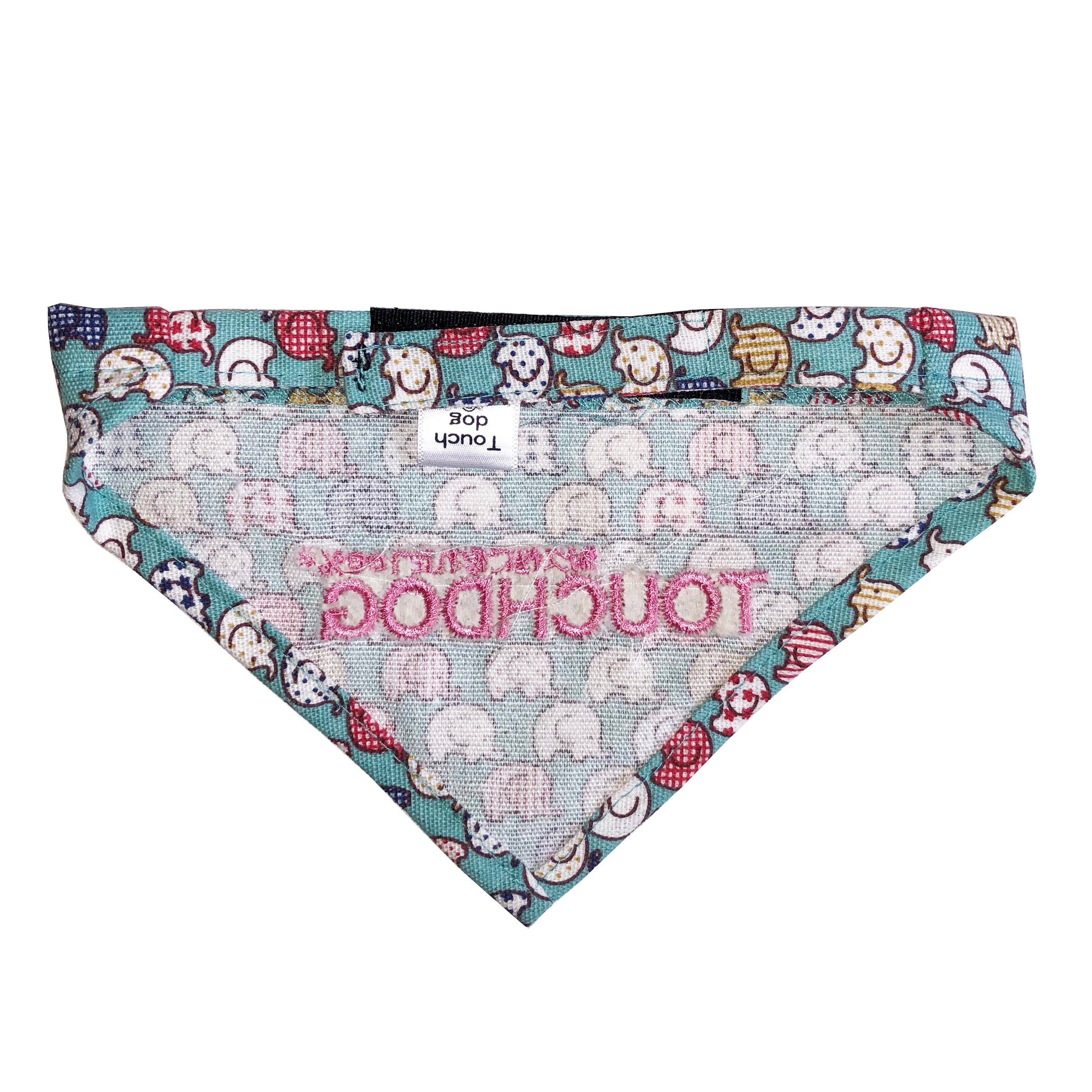 Touchdog Elephant Patterned Hook-and-Loop Fashion Dog Bandana - Image 10