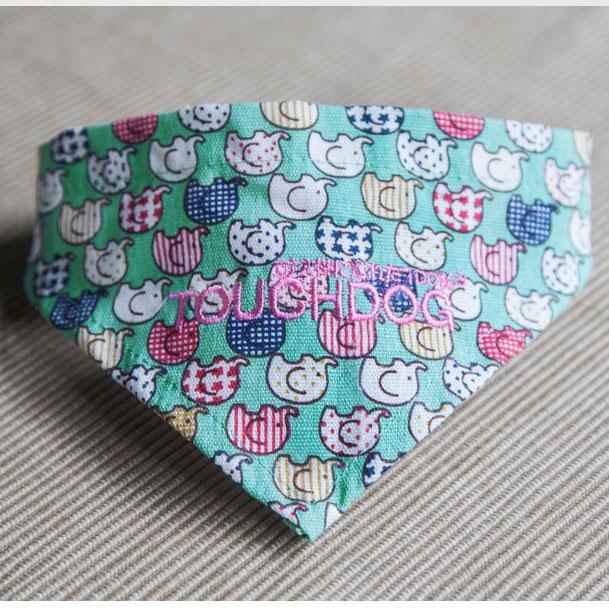 Touchdog Elephant Patterned Hook-and-Loop Fashion Dog Bandana - Image 11