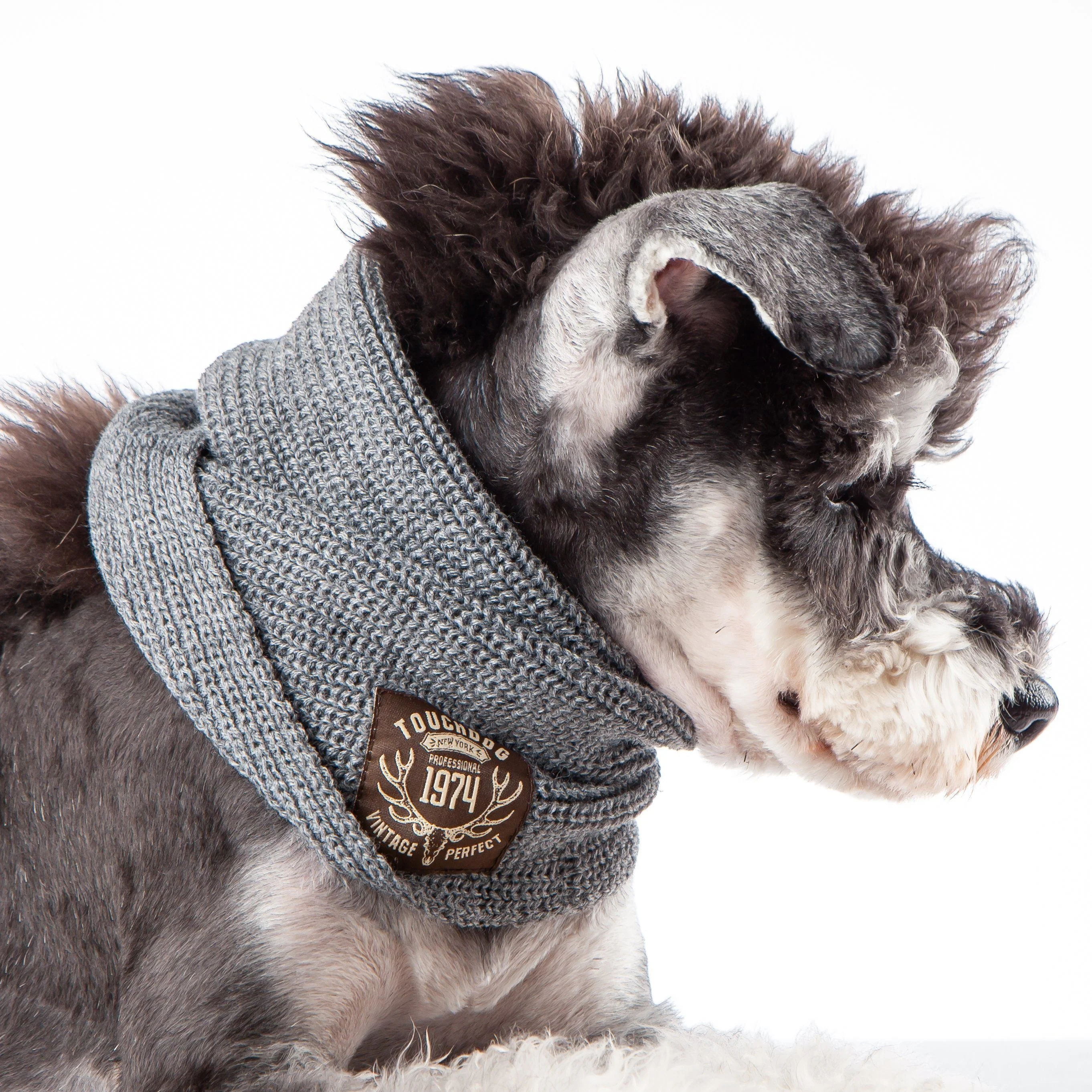 Touchdog Heavy Knitted Designer Fashion Winter Dog Scarf - Image 12