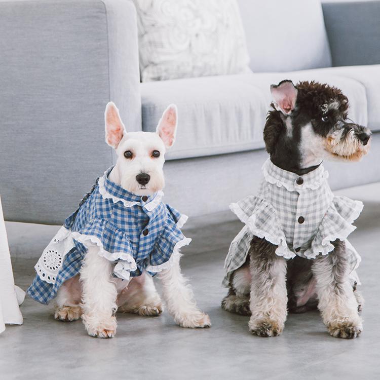 Touchdog 'I love Poochi' Classical Plaid Fashion Designer Dog Dress - Image 5