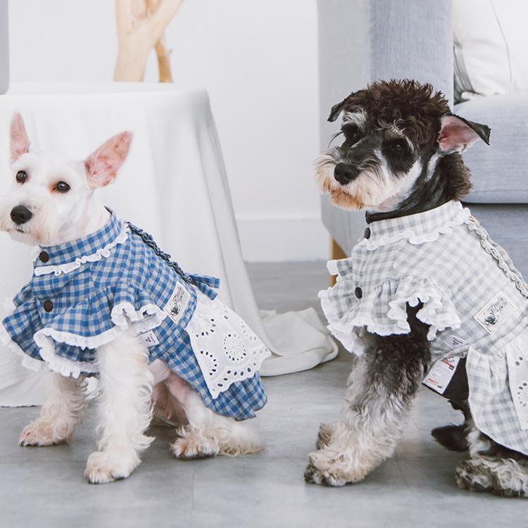 Touchdog 'I love Poochi' Classical Plaid Fashion Designer Dog Dress - Image 8