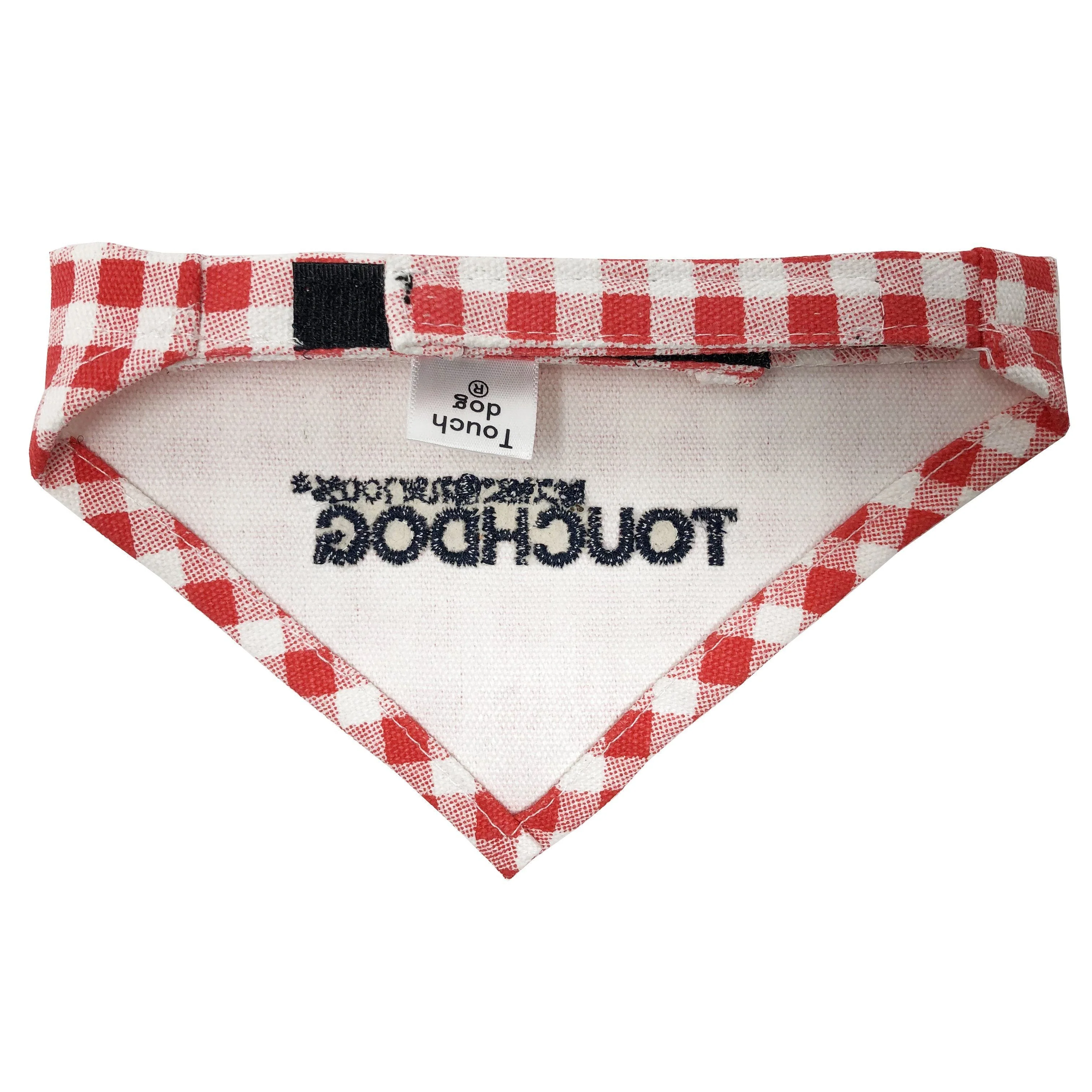 Touchdog Plaid Patterned Hook-and-Loop Fashion Dog Bandana - Image 2