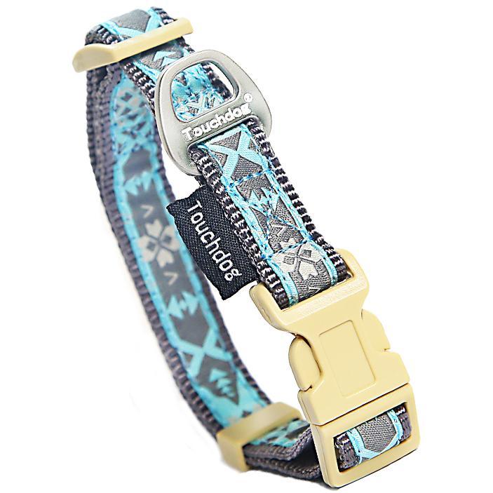 Touchdog 'Shape Patterned' Tough Stitched Embroidered Collar and Leash - Image 2