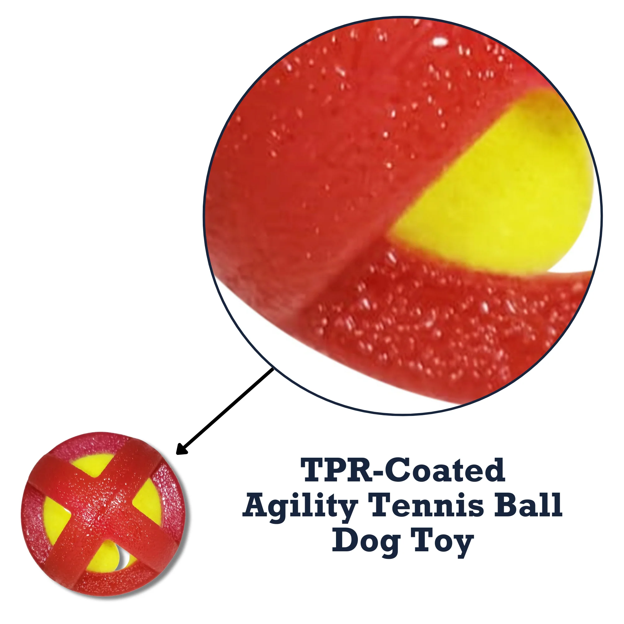 TPR-Coated Agility Tennis Ball Dog Toy – Durable & Pet-Safe - Image 4