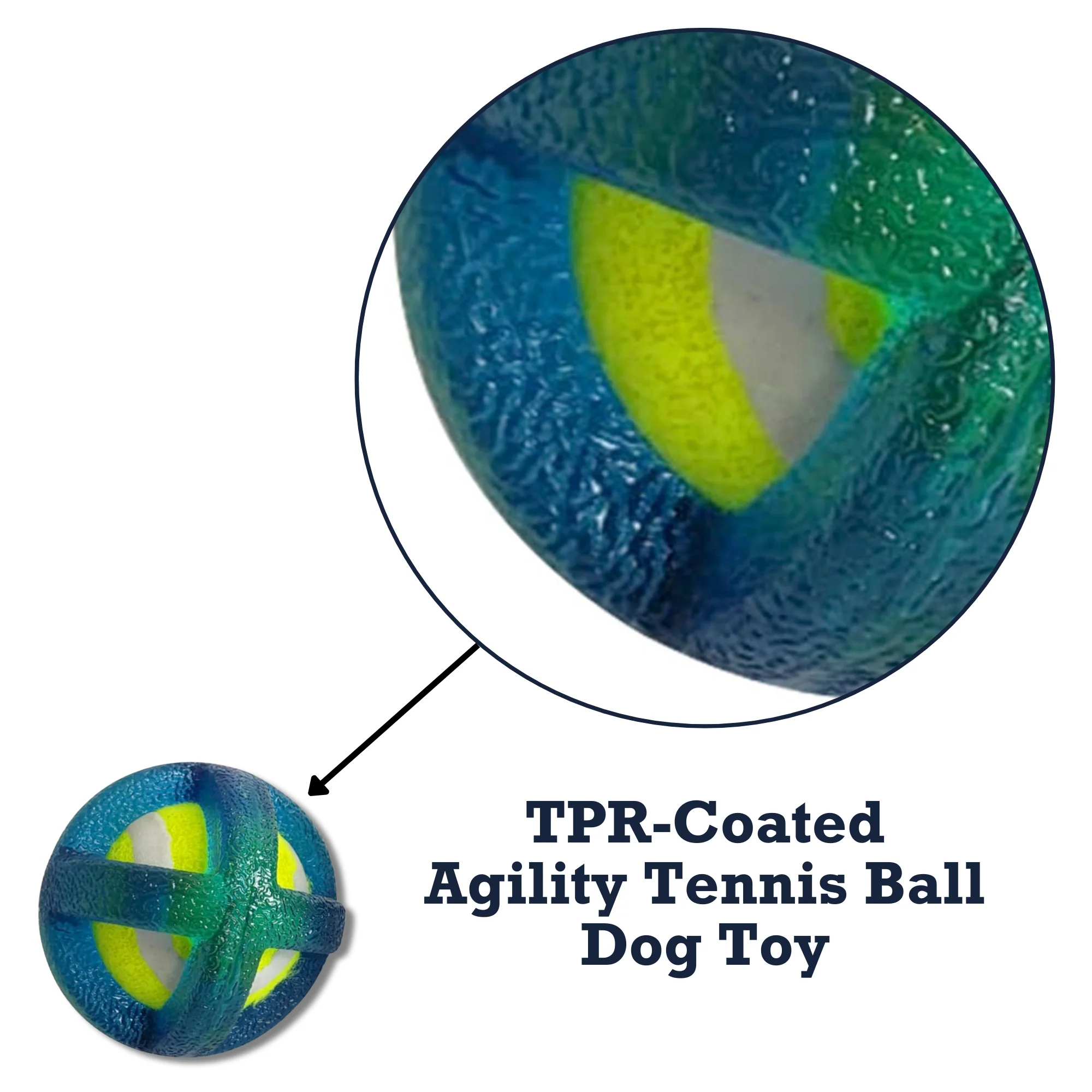 TPR-Coated Agility Tennis Ball Dog Toy – Durable & Pet-Safe - Image 9