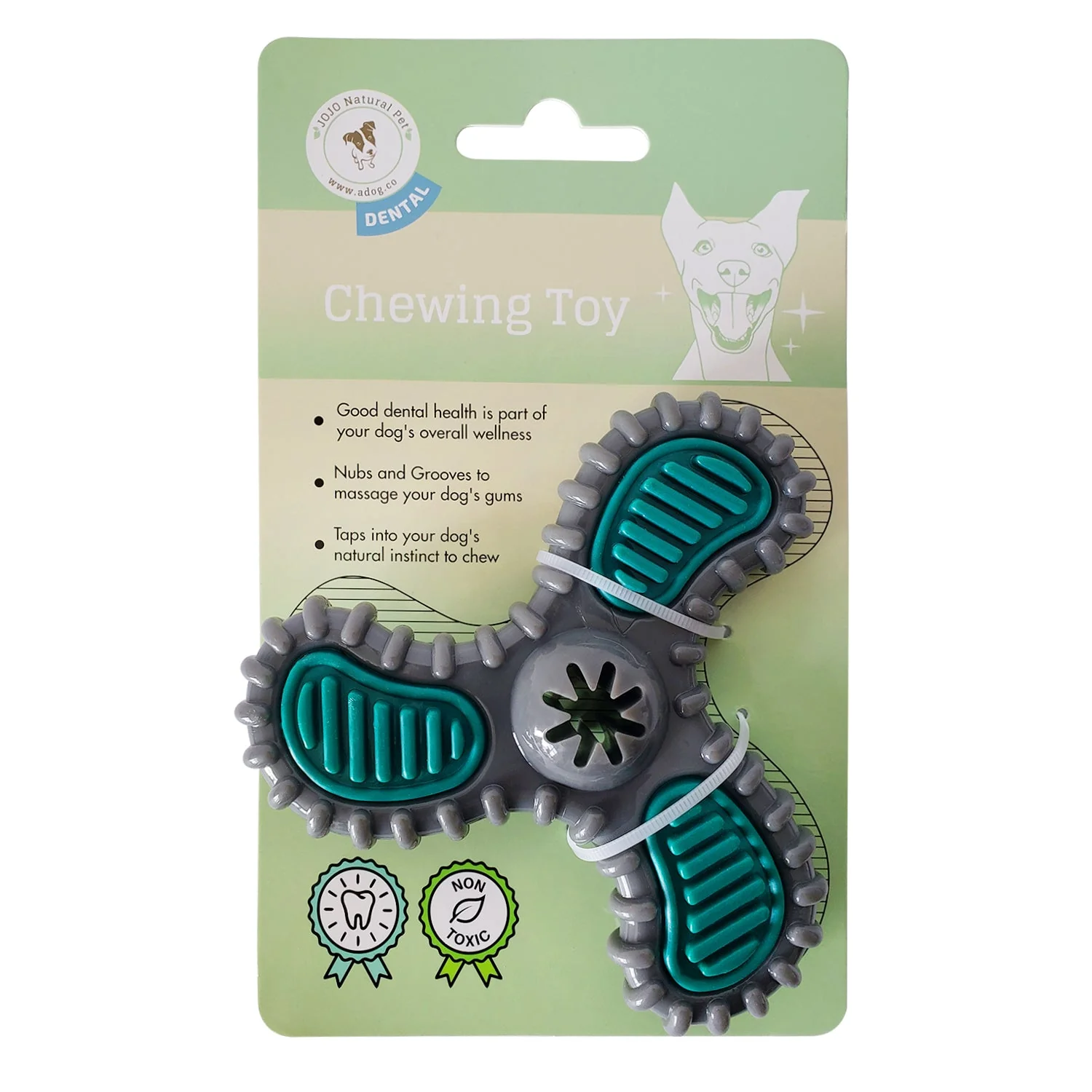 TPR Dental Spinner Dog Chew Toy – Durable Dental Care Fun for Light to Medium Chewers - Image 3