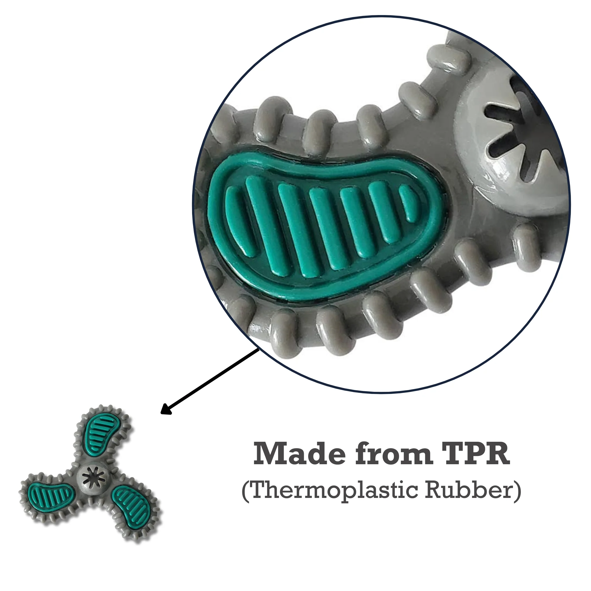 TPR Dental Spinner Dog Chew Toy – Durable Dental Care Fun for Light to Medium Chewers - Image 5