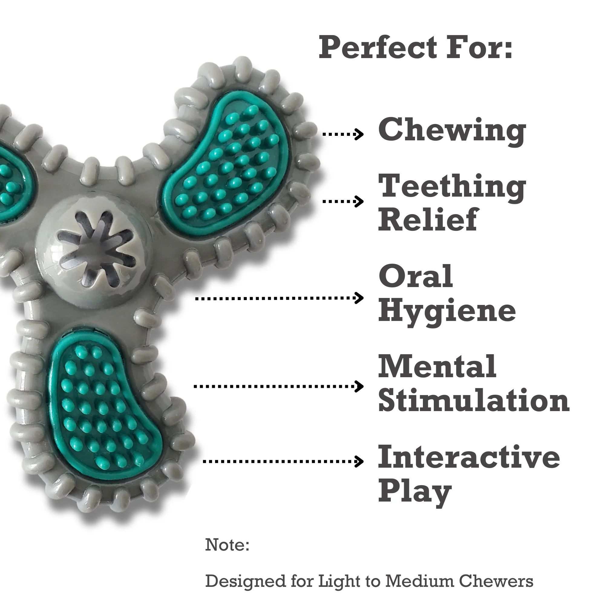 TPR Dental Spinner Dog Chew Toy – Durable Dental Care Fun for Light to Medium Chewers - Image 7