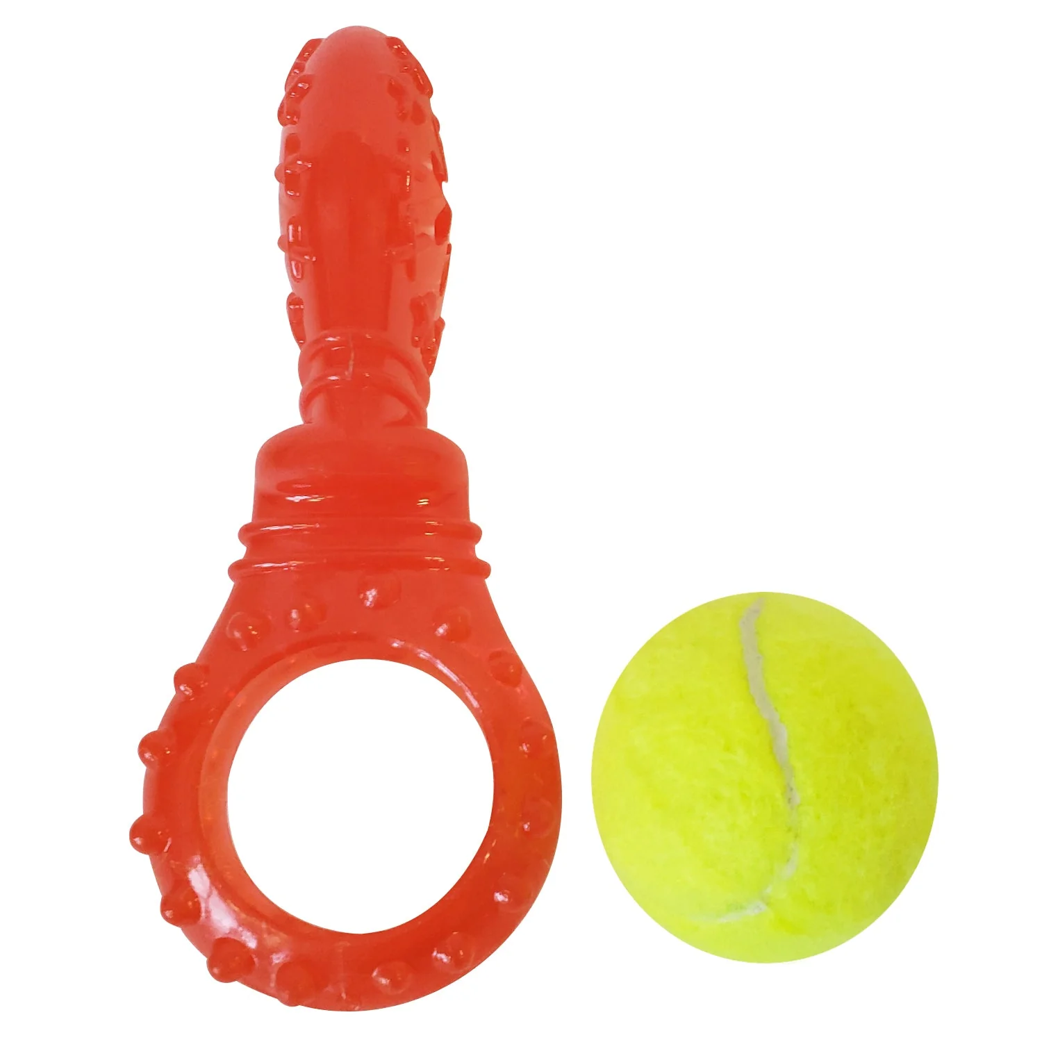 TPR Interactive Dog Chew Toy with Detachable Squeaker & Treat Fill - Image 3