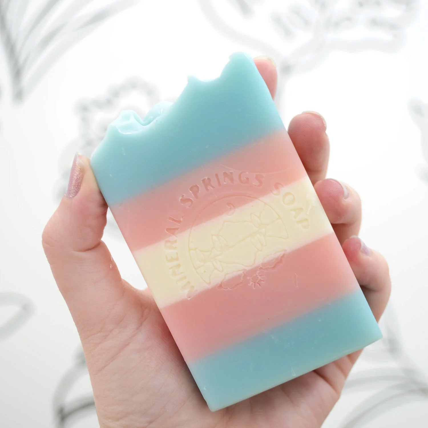 Trans Pride Frosted Lavender & Sage Handcrafted Soap - Image 2