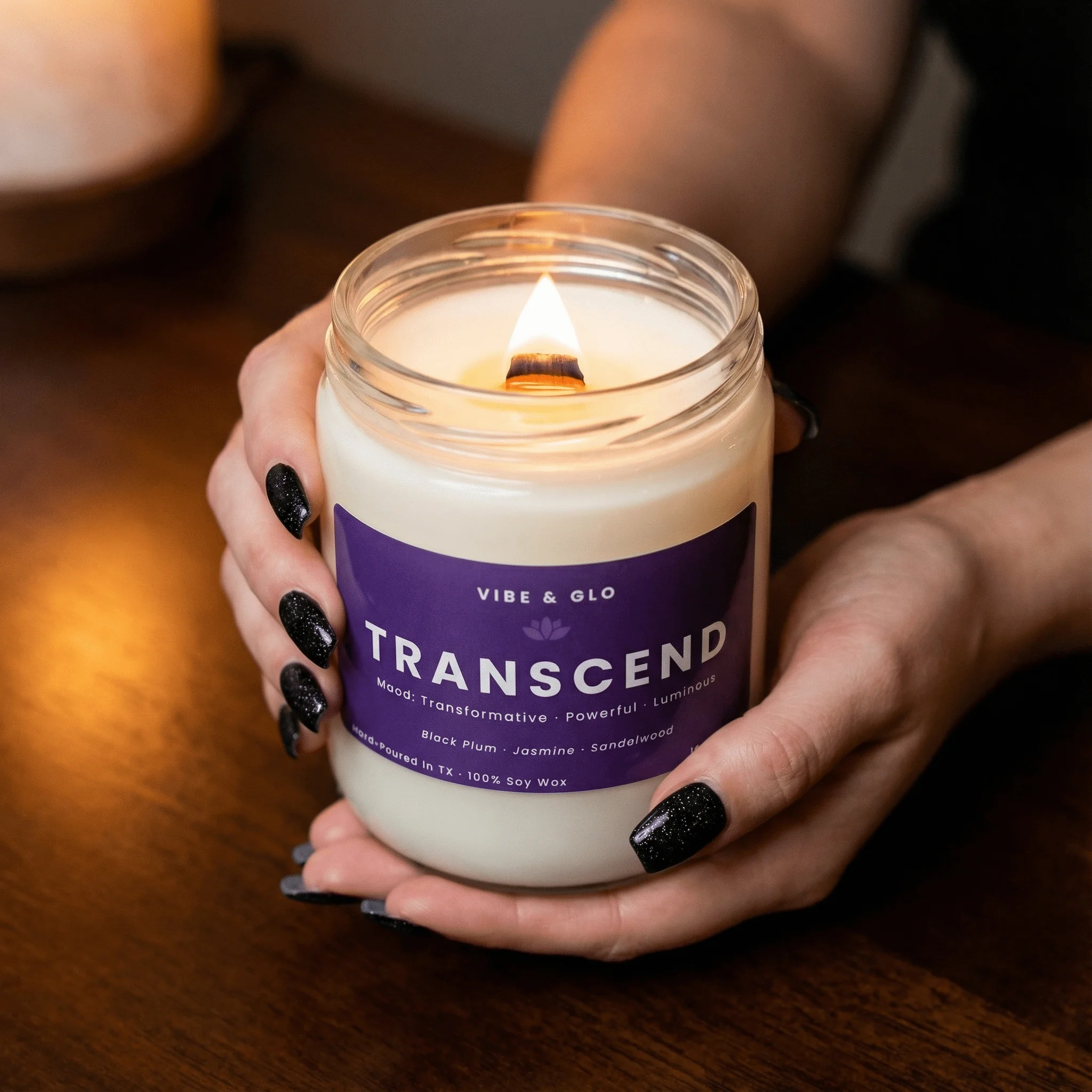 Transcend - Jasmine & Sandalwood Soy Candle - Image 4