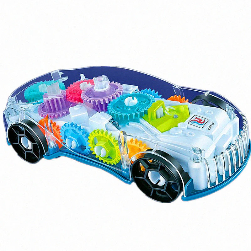 Transparent Gear Concept Light Music Electric Toy Car Model - Image 5